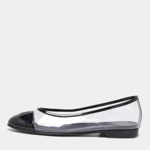 Chanel Transparent Patent Leather and PVC Ballet Flats Size 37.5 RJC4386