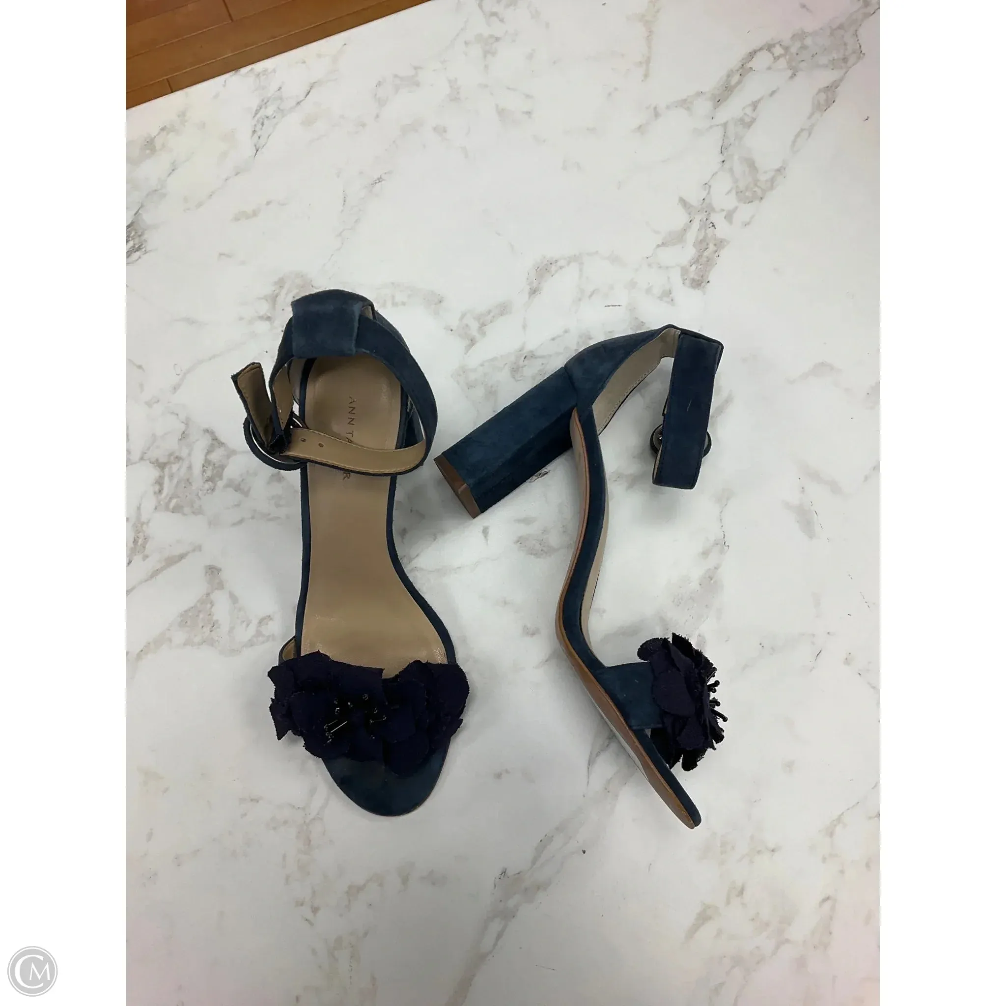 Shoes Heels Block By Ann Taylor In Navy, Size: 6.5 Soft Design