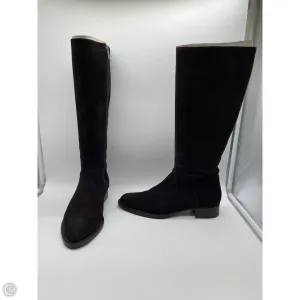 Boots Knee Flats By Aquatalia In Brown, Size: 9.5 Shiny Finish Fashion Boost