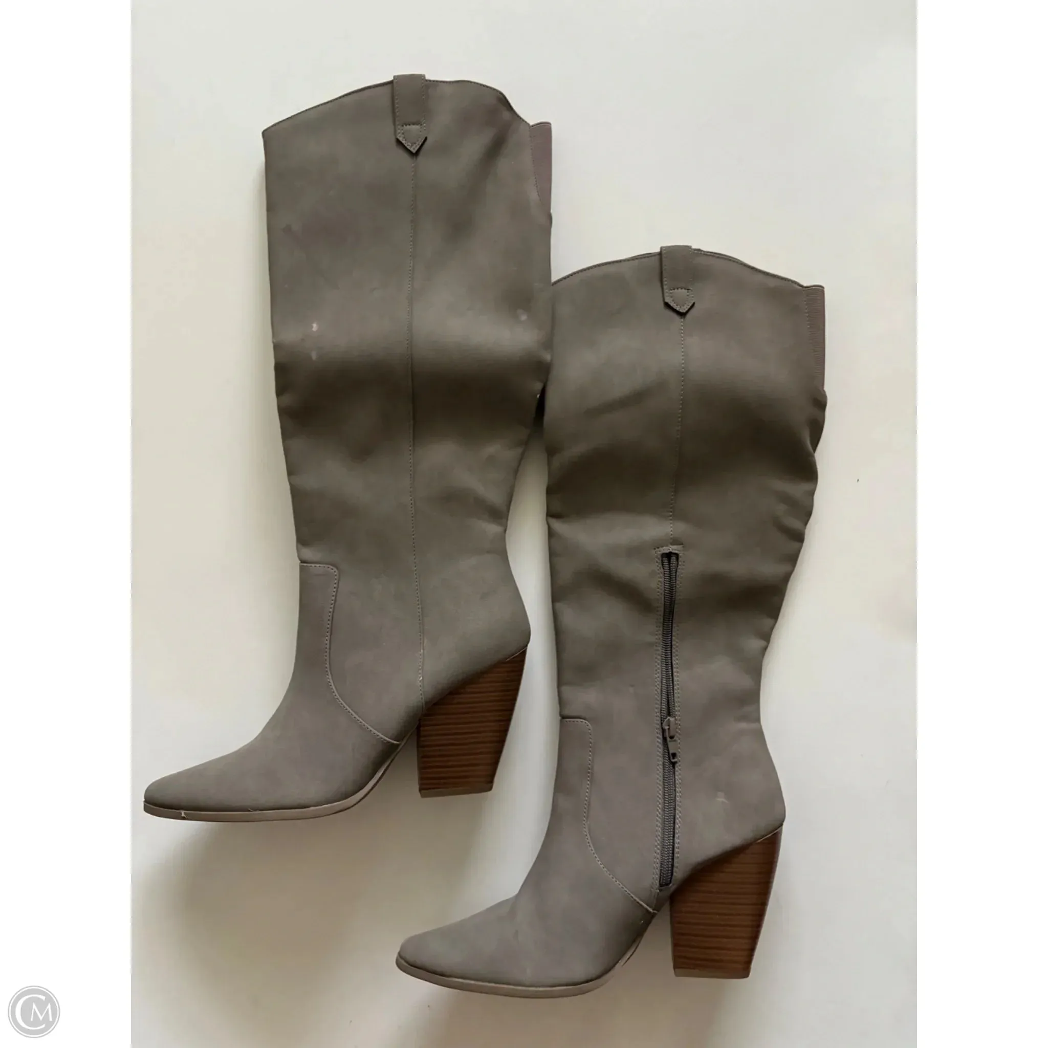 Polished Look Everyday Essential Boots Knee Heels By Ana In Brown, Size: 9.5