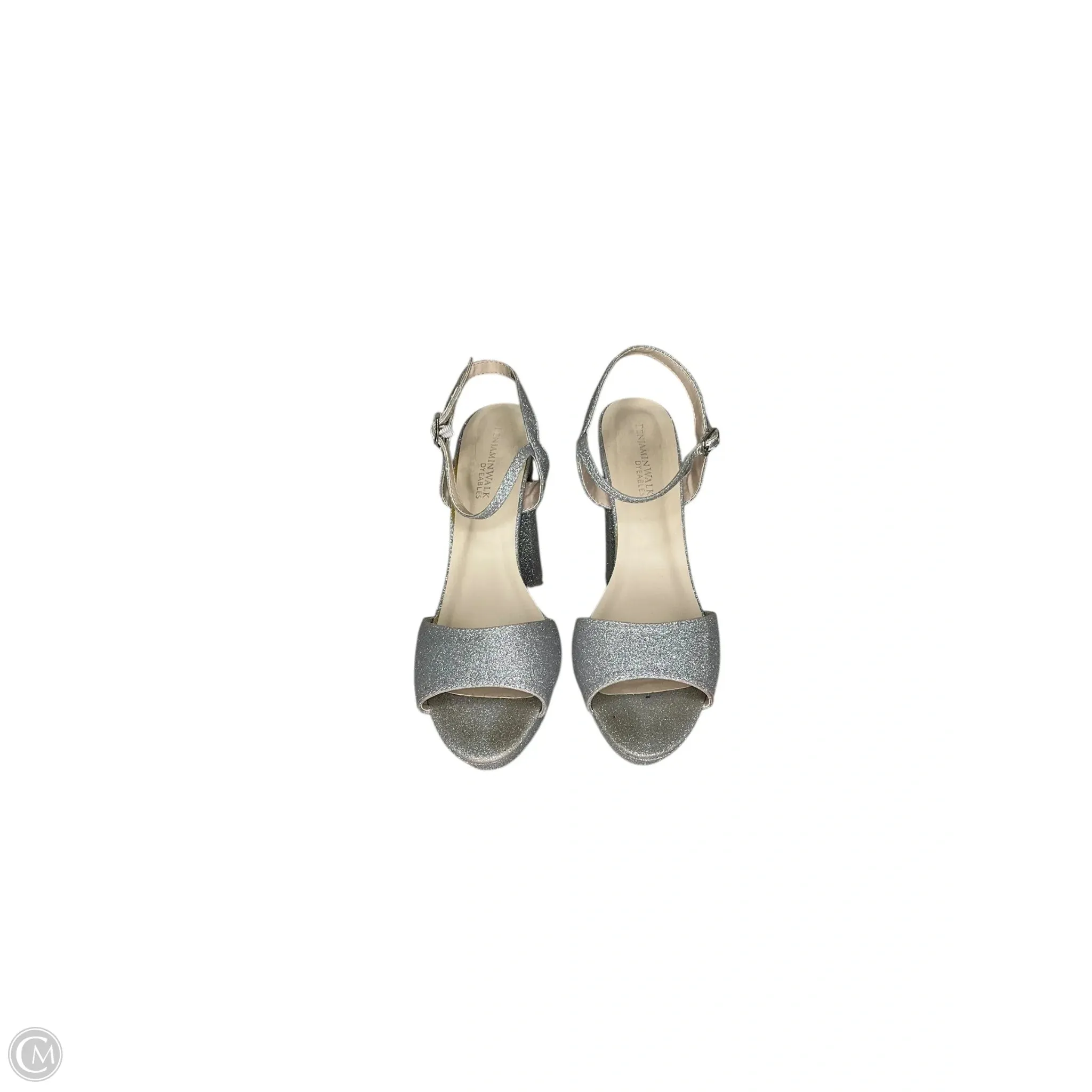 Subtle Shine Supportive arch Shoes Heels Stiletto By Clothes Mentor In Silver, Size: 6