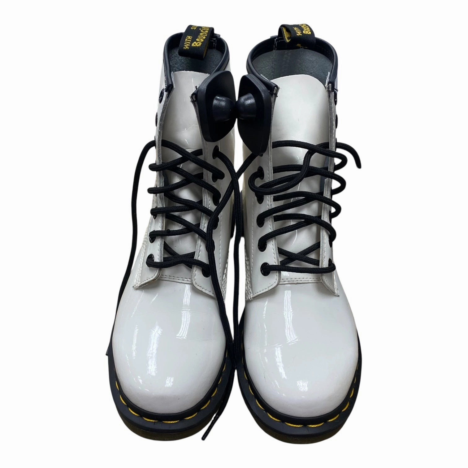 Low Rise Boots Ankle Flats By Dr Martens In White, Size:7