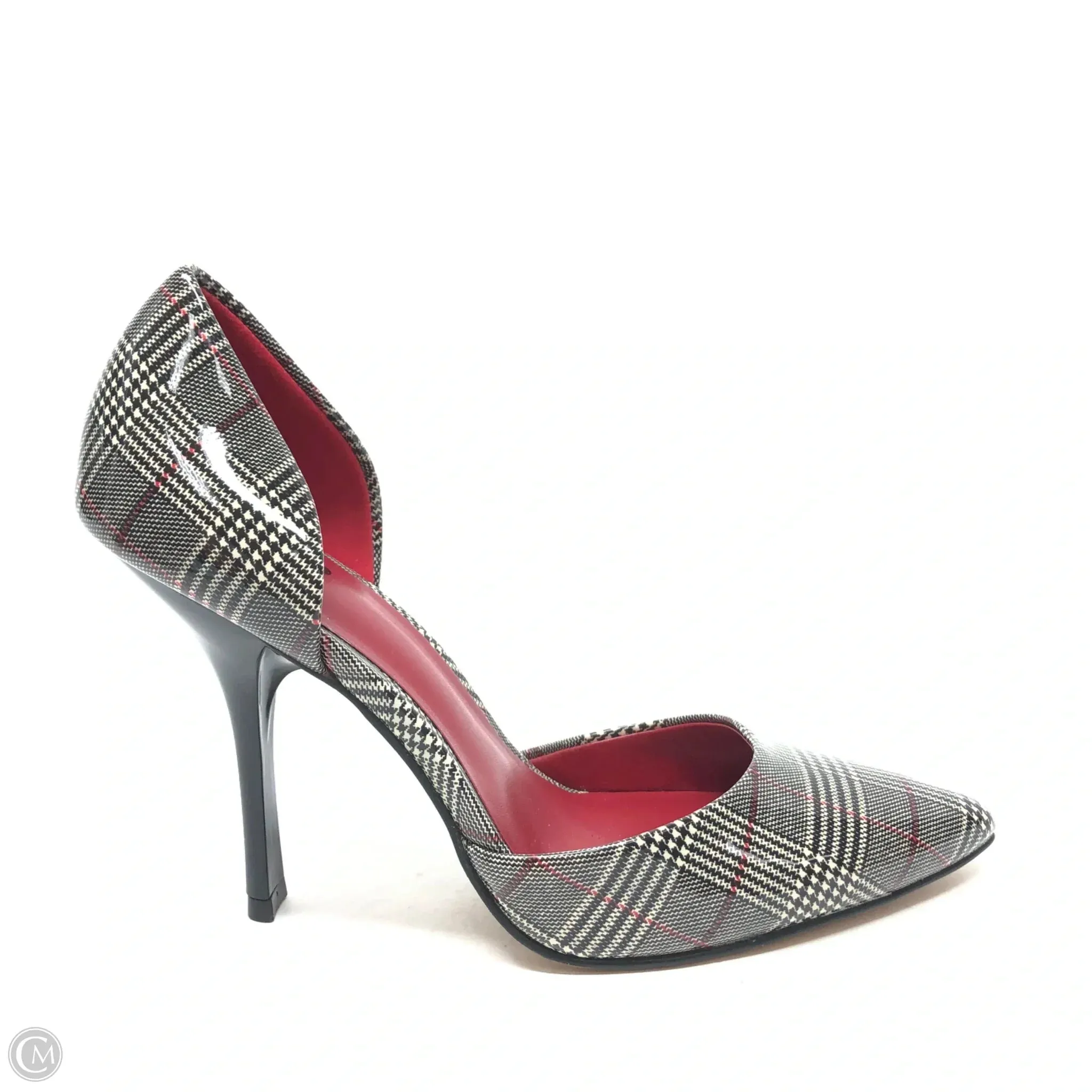 Comfortable Collar Shoes Heels Stiletto By Mix No 6 In Plaid Pattern, Size: 7