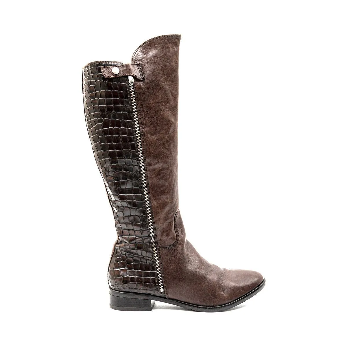 Clarks Licorice Snap Knee High Boots Leather Brown Colour For Women