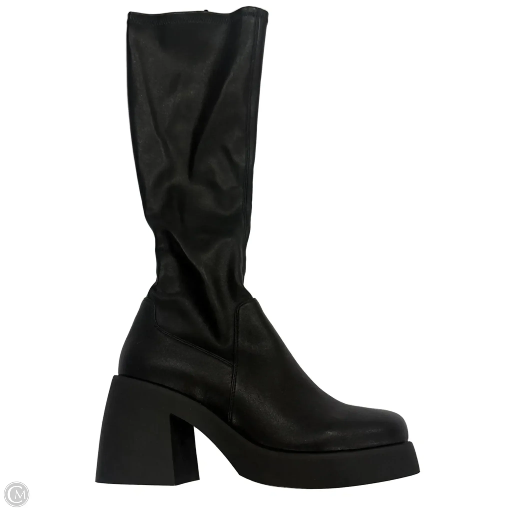 Trendy Comfort High Heel Boots Knee Heels By Steve Madden In Black, Size: 8