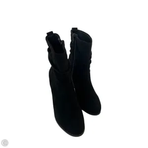 Boots Mid-calf Heels By Fergalicious In Black, Size: 8 Fall Fashion Easy Walk