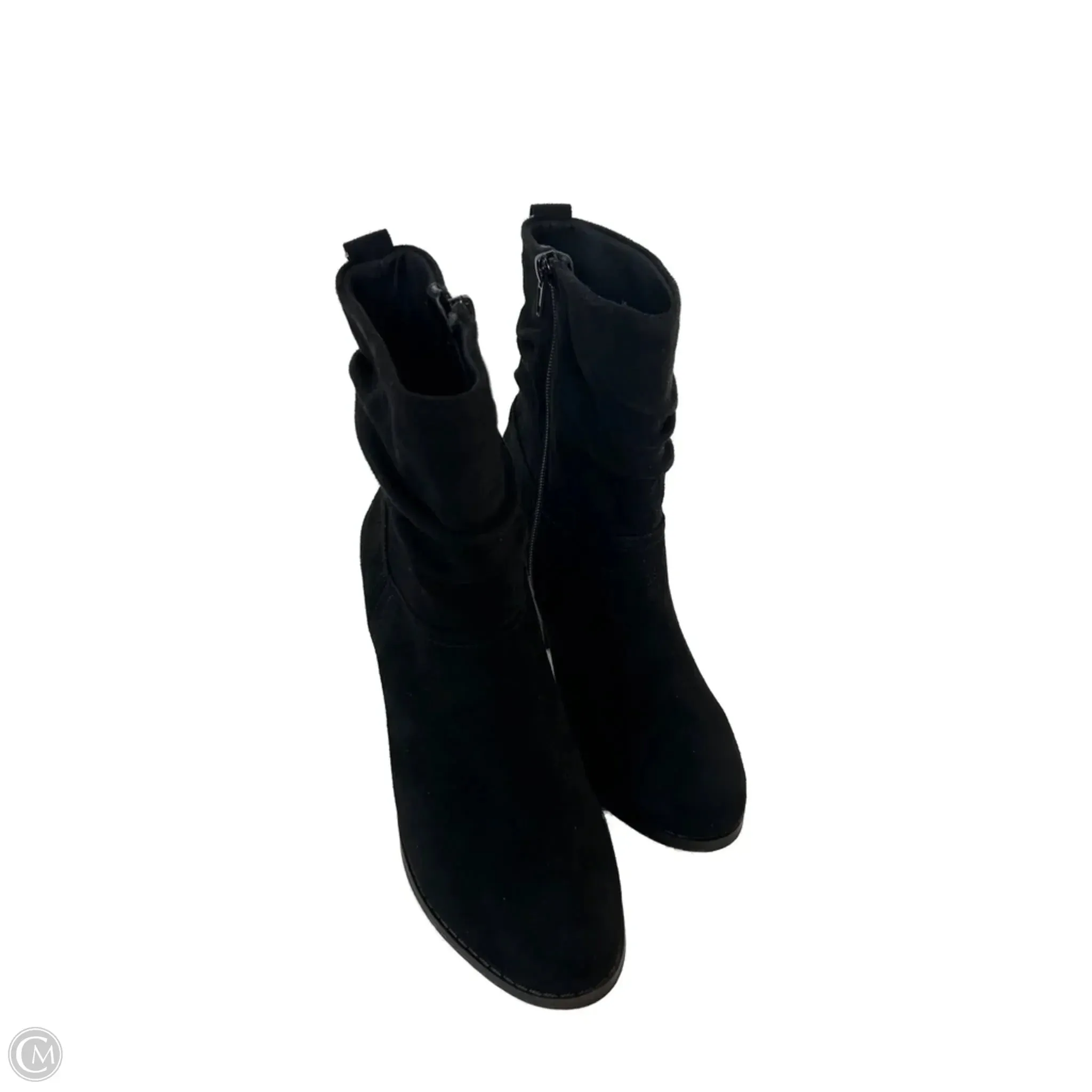 Boots Mid-calf Heels By Fergalicious In Black, Size: 8 Fall Fashion Easy Walk
