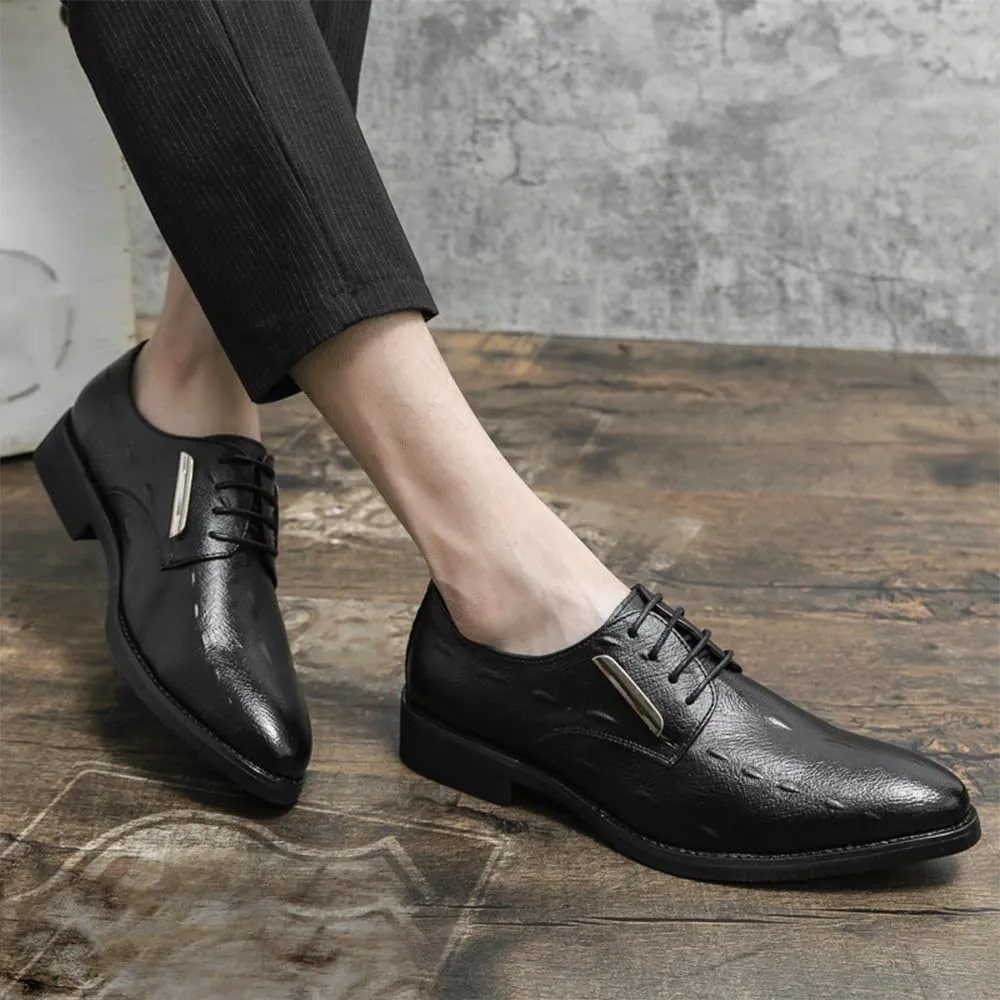 Classic Lace-up Formal Tuxedo Shoes Mens Soft Patent Leather Men's Comfortable Oxford Shoes Men's Comfort Orthopedic Dress Shoes Business Shoes Formal Work Shoes