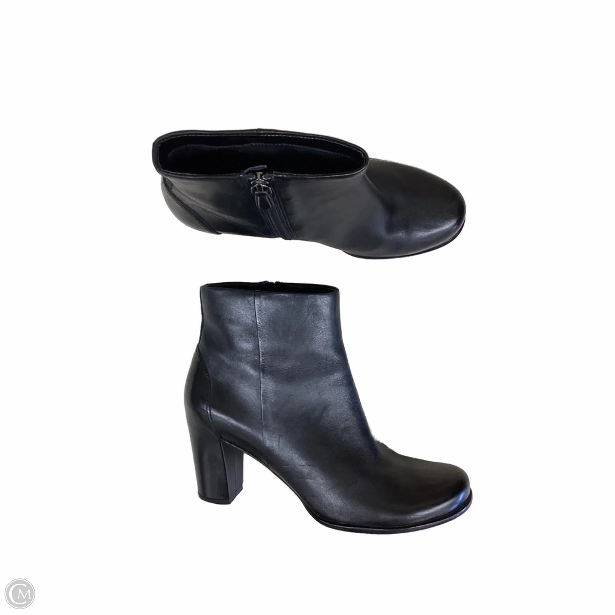 Boots Ankle Heels By Ecco In Black, Size: 10 Soft outsole