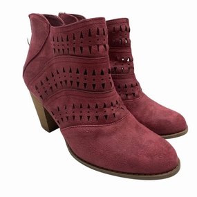 Boots Ankle Heels By Diba In Red, Size: 10 Quick Drying Functional Minimalist Abrasion Resistant Outsole