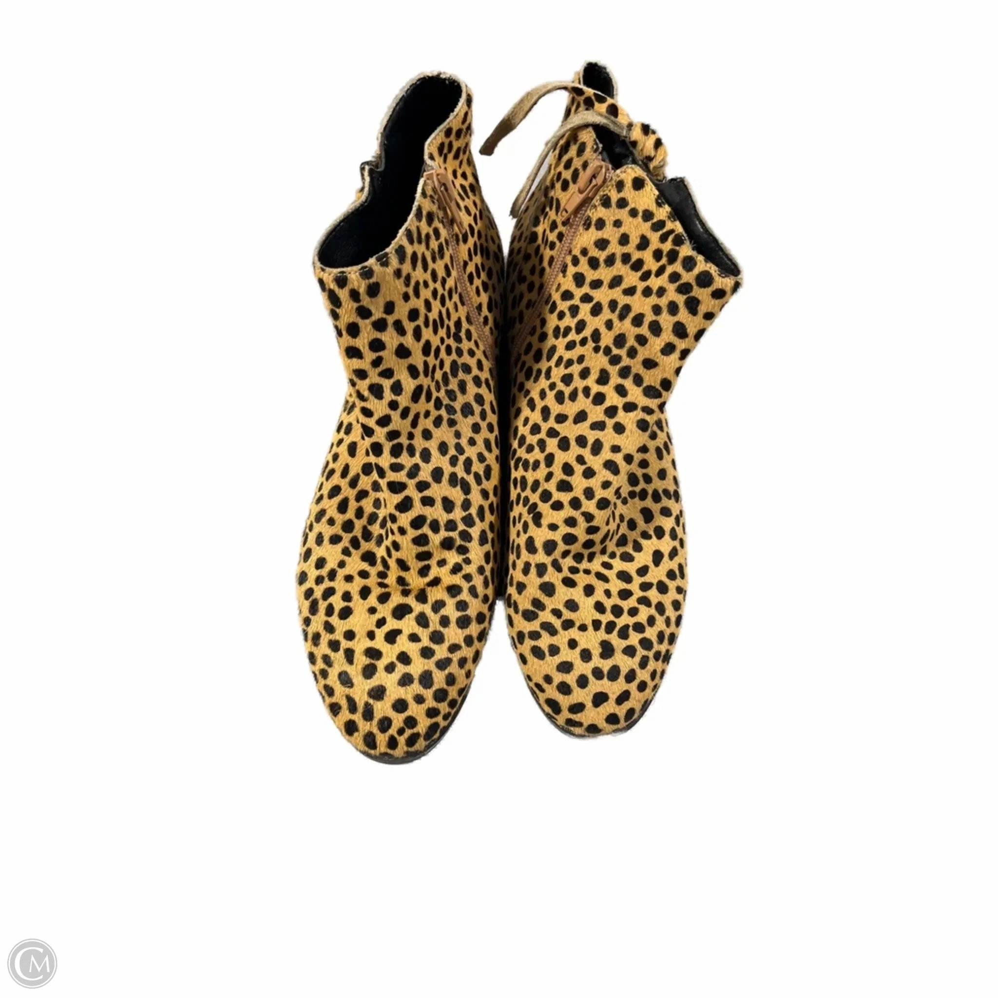Polyester Ventilation Perforations Boots Ankle Flats By Sole Society In Animal Print, Size: 10