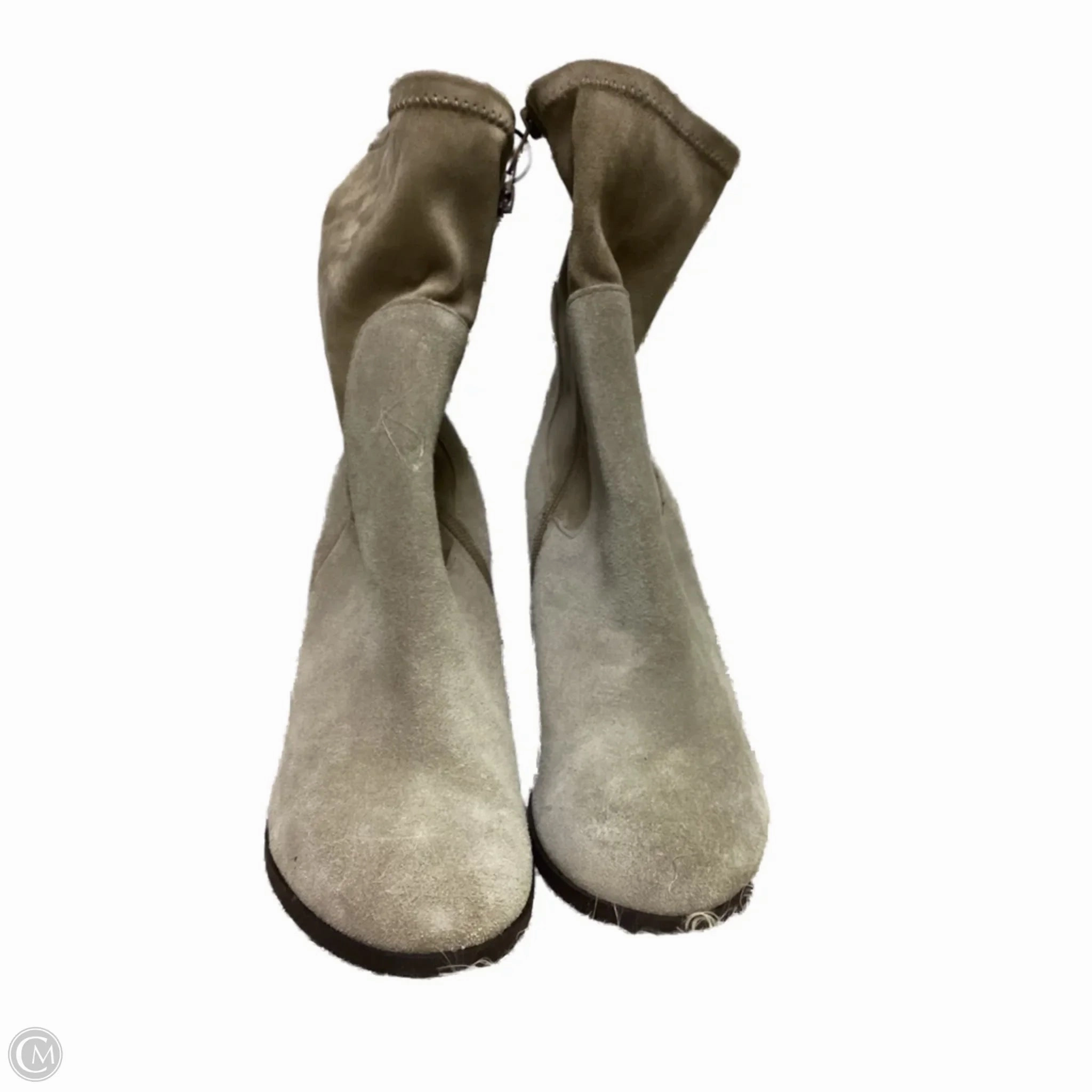 Feather Light Daily Walks Flexible Frame Work Commute Boots Ankle Heels By Chinese Laundry In Tan, Size: 10