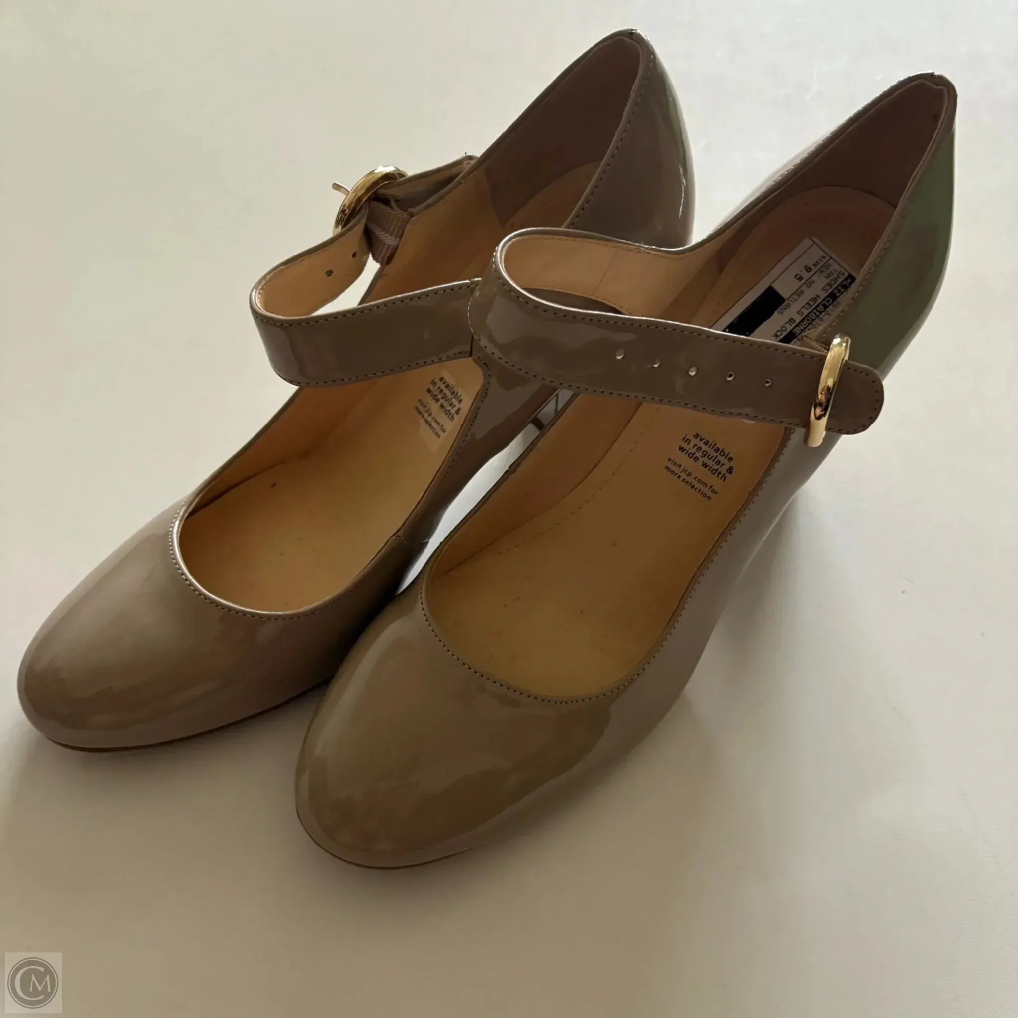 Shoes Heels Block By Liz Claiborne In Tan, Size: 9.5 Travel Light