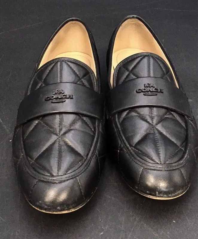 Coach Women's Black Loafer Flats - Size 8B