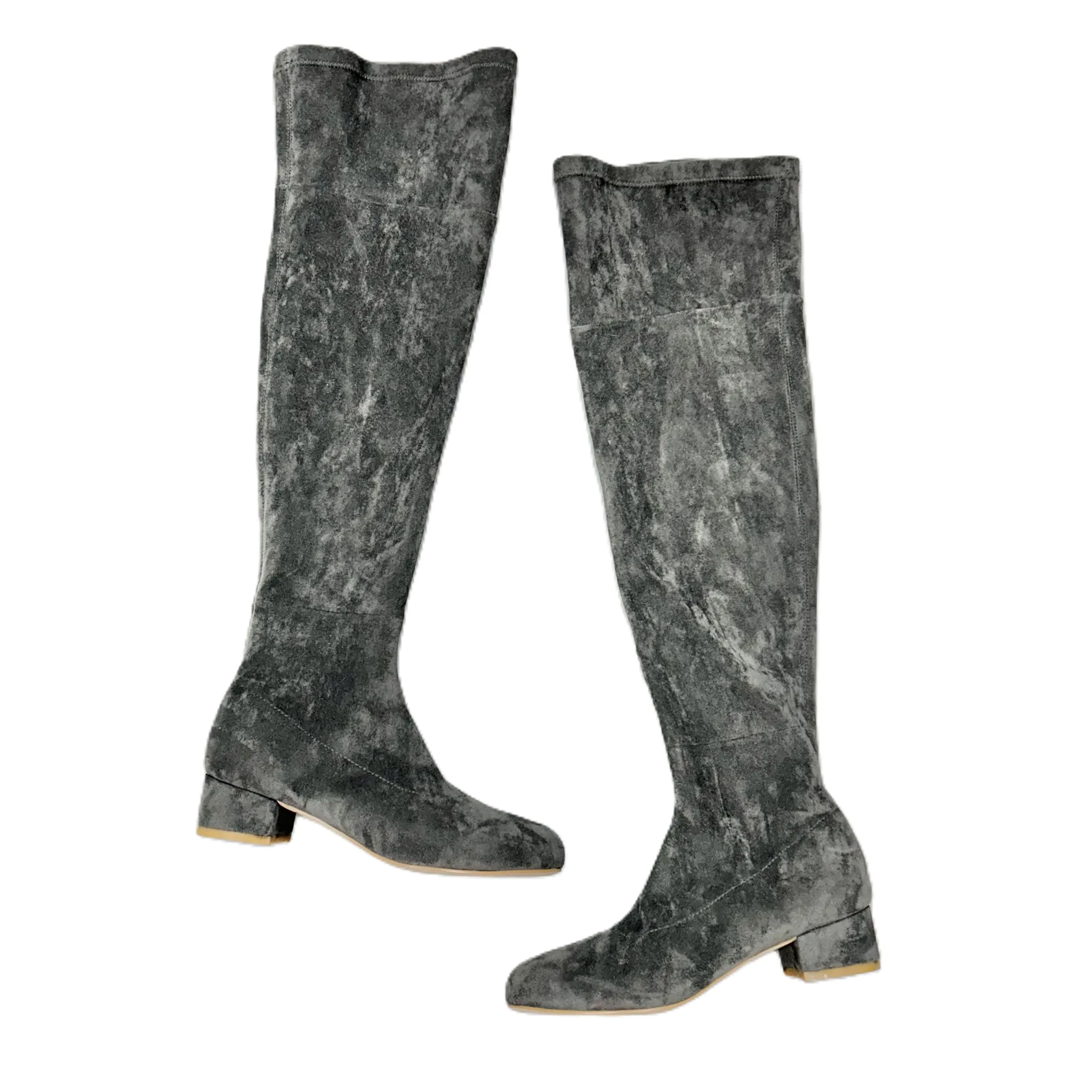 All-Weather Boots Classic Touch Boots Knee Flats By Anthropologie In Grey, Size: 6