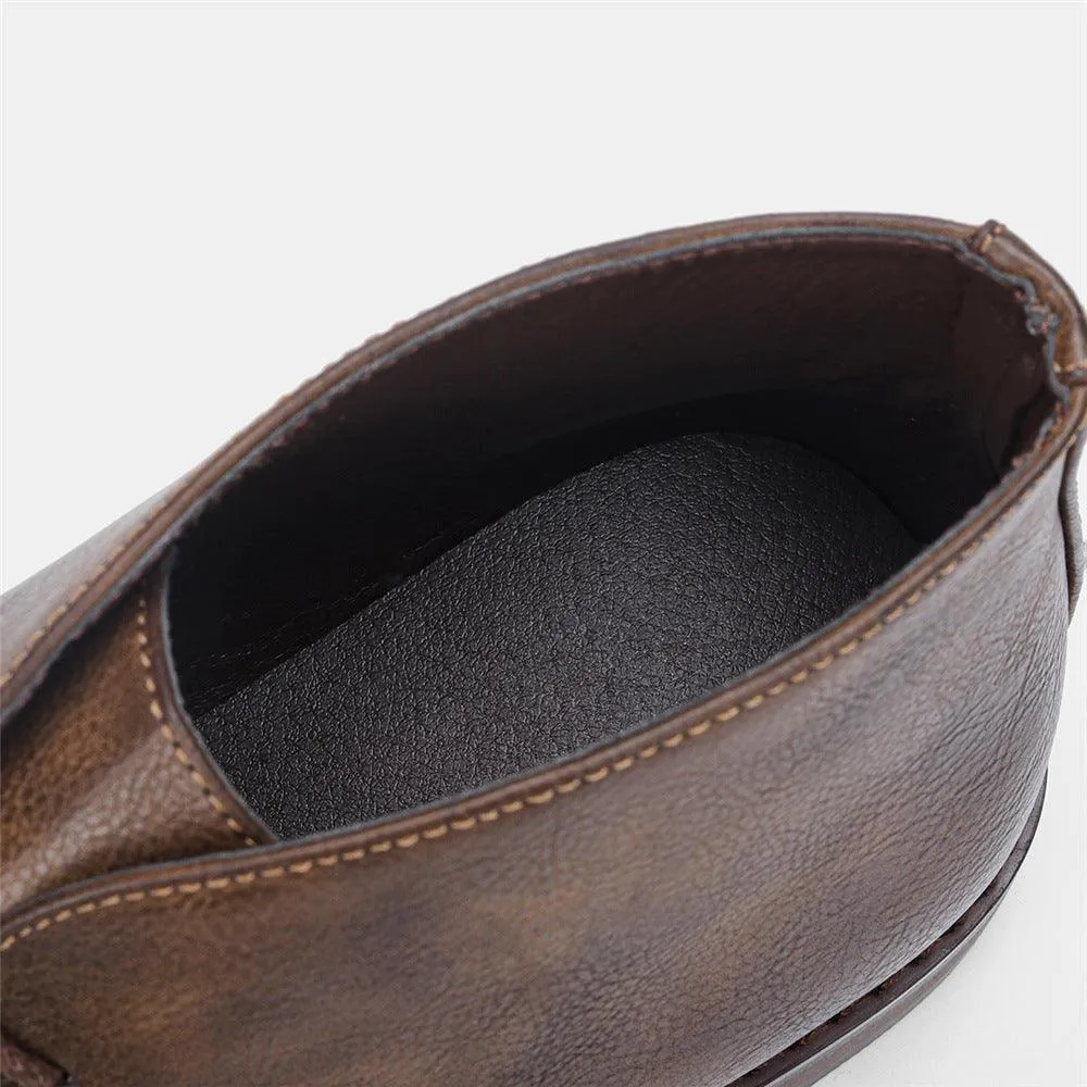 Color Brushed Large Size Desert Boots Men