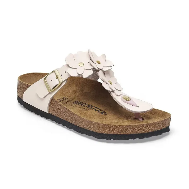 Comfort Technology Women's Gizeh Flowers Light Rose Leather
