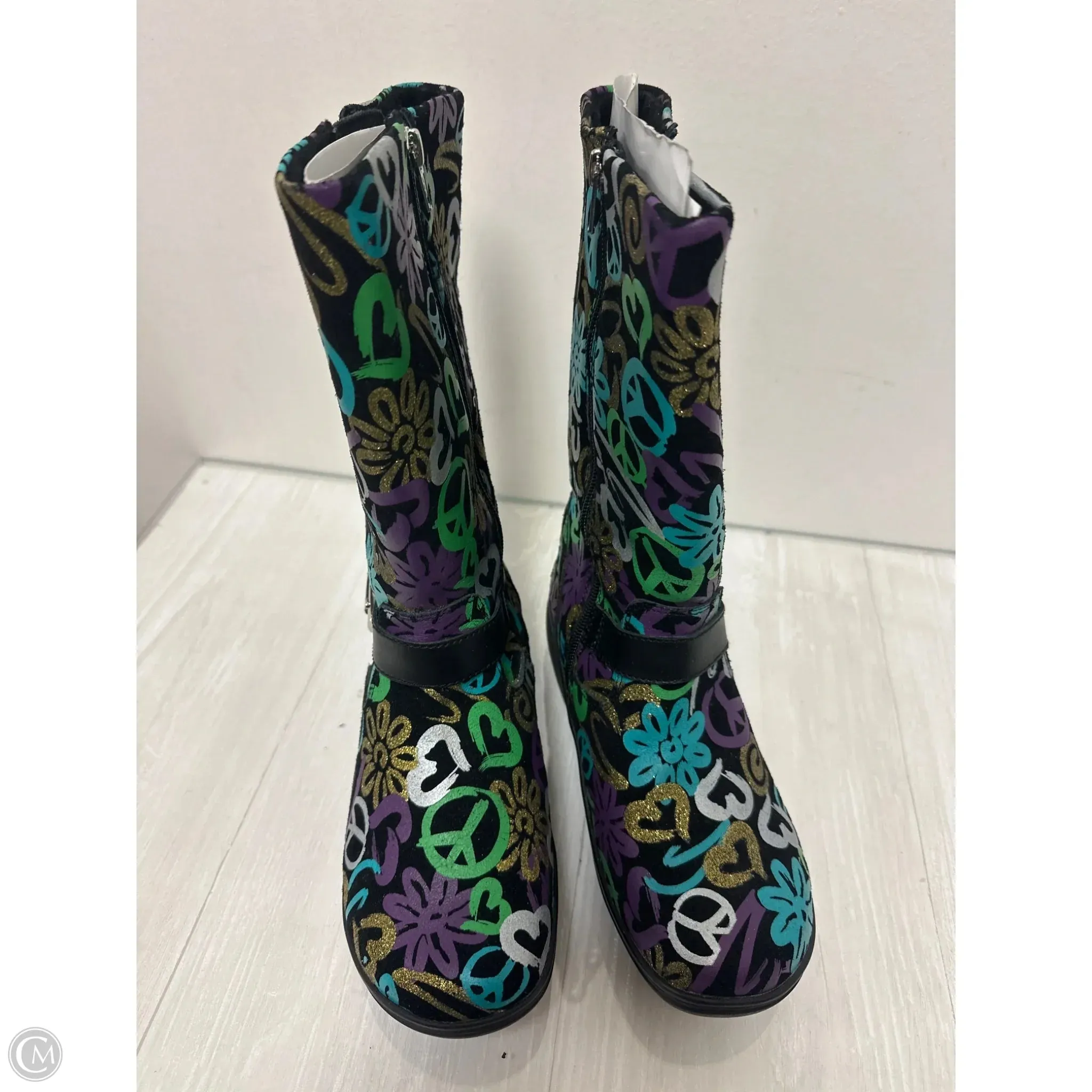 Boots Mid-calf Heels By Alegria In Multi-colored, Size: 6.5 On-the-Go Fit