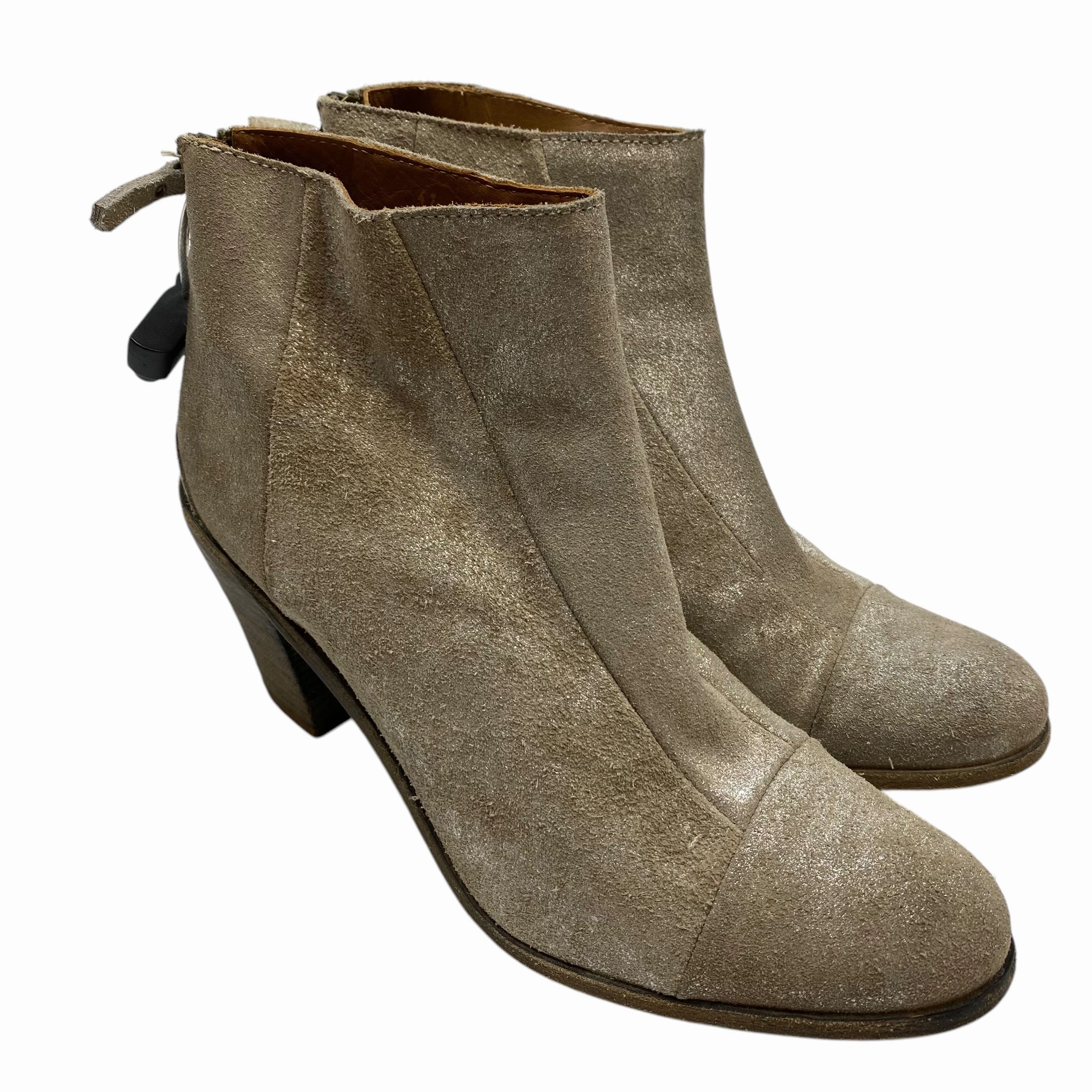 Compression Molded Sole sole Boots Ankle Heels By Hoss Intropia In Tan, Size: 10.5
