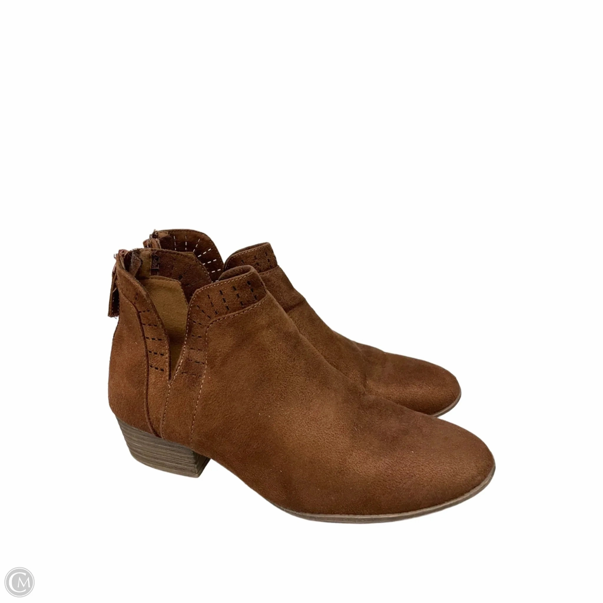 Boots Ankle Heels By Arizona In Brown, Size: 10 Durable Shell Urban Commute