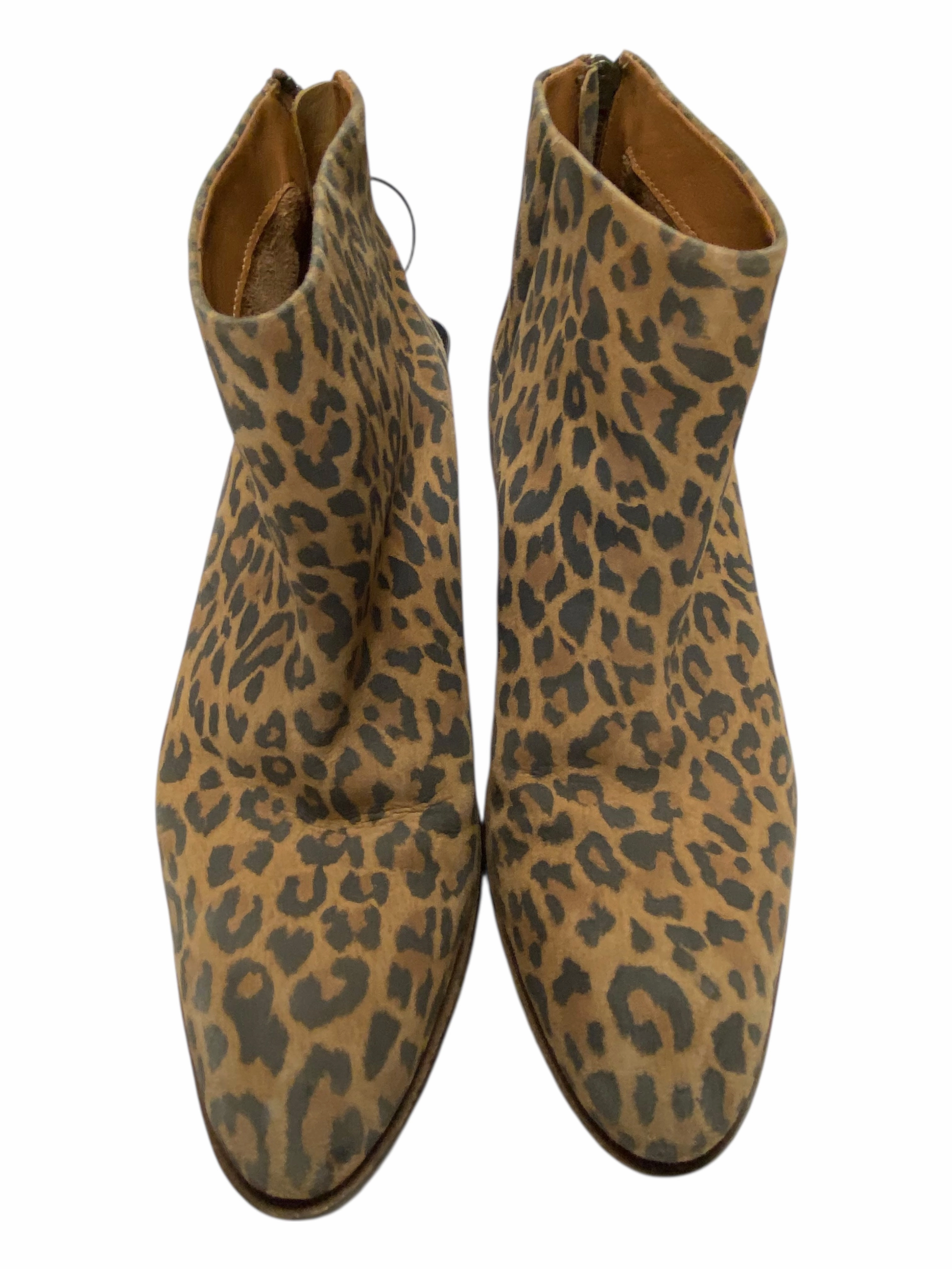 Boots Ankle Heels By Seychelles In Animal Print, Size:8 Waterproof Stylish Explorer Leather Lining