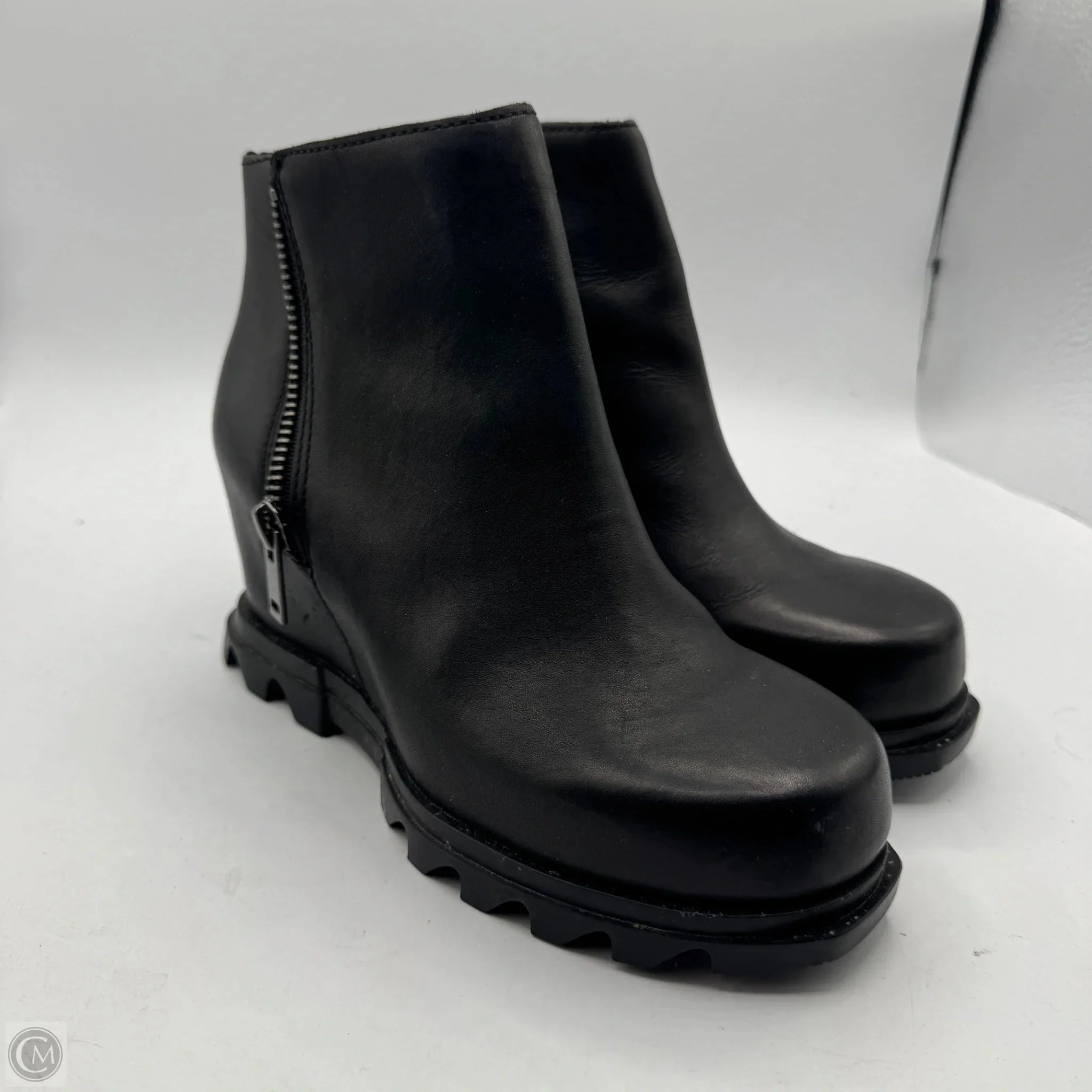 Family Reunion Anti-static Boots Ankle Heels By Sorel In Black, Size: 6