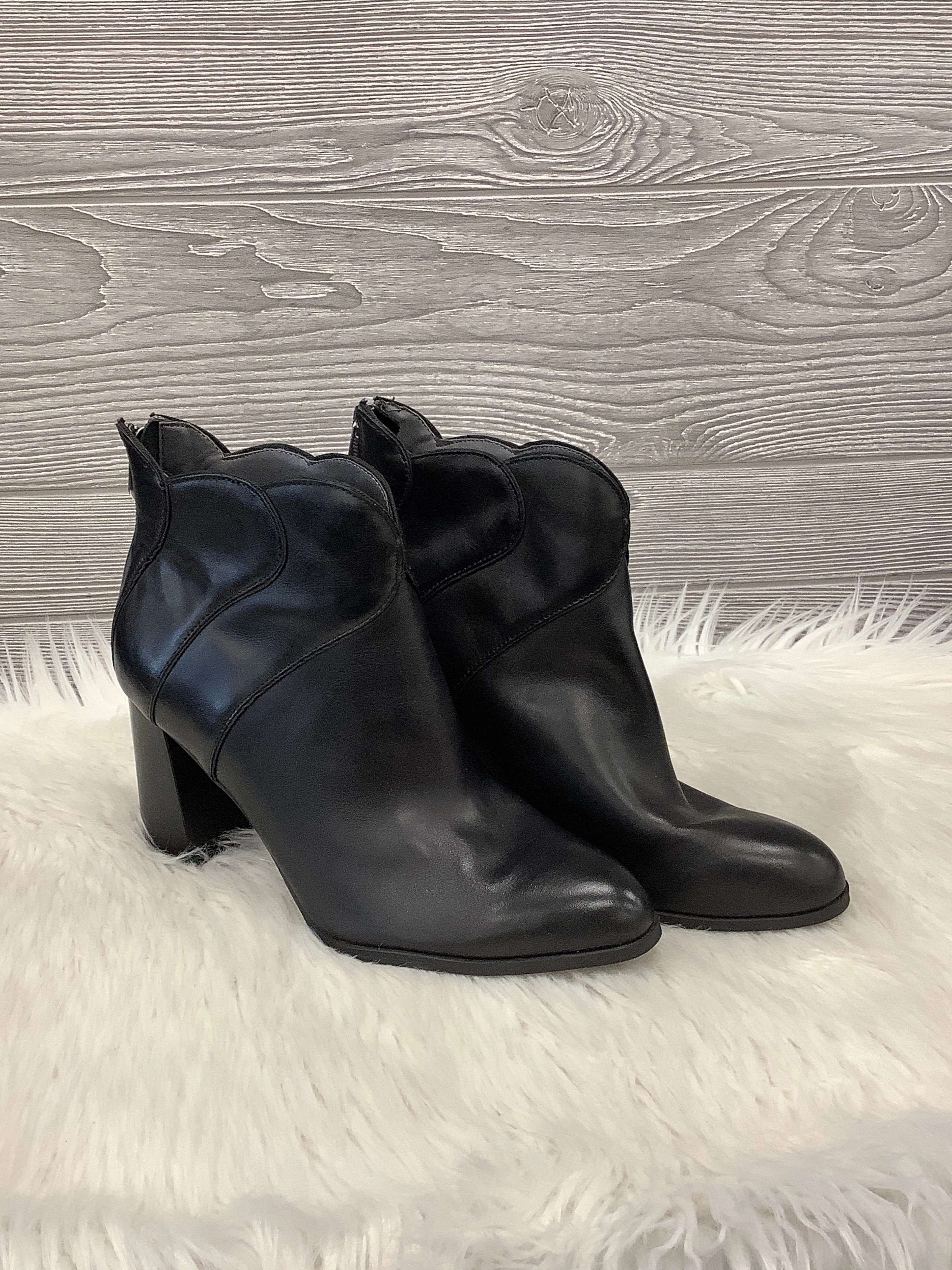 Narrow Fit High Traction Stylish Explorer Boots Ankle Heels By Adrienne Vittadini In Black, Size: 9.5