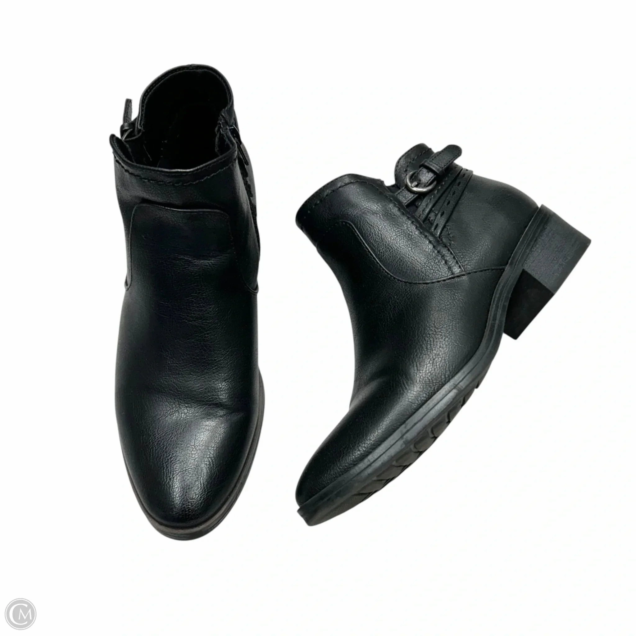Street Utility Boots Ankle Heels By Bare Traps In Black, Size: 7.5