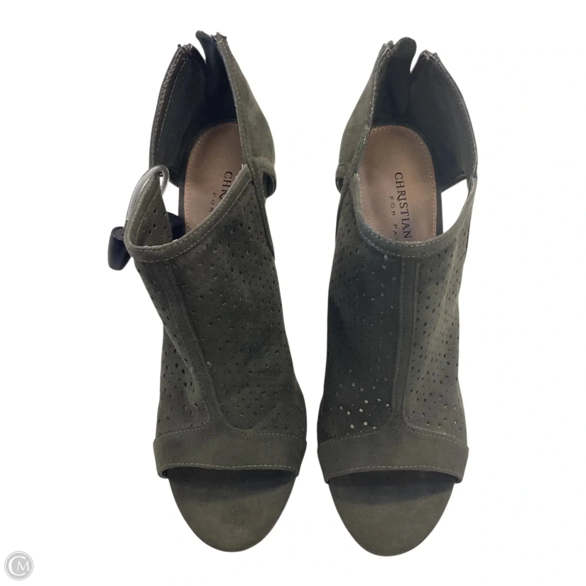 Shoes Heels Stiletto By Christian Siriano In Green, Size: 6 Open Toe Shoes
