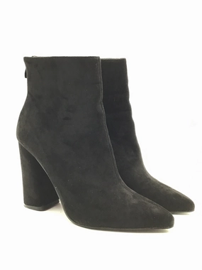 Boots Ankle Heels By Fashion Nova In Black, Size: 10 Contoured Footbed