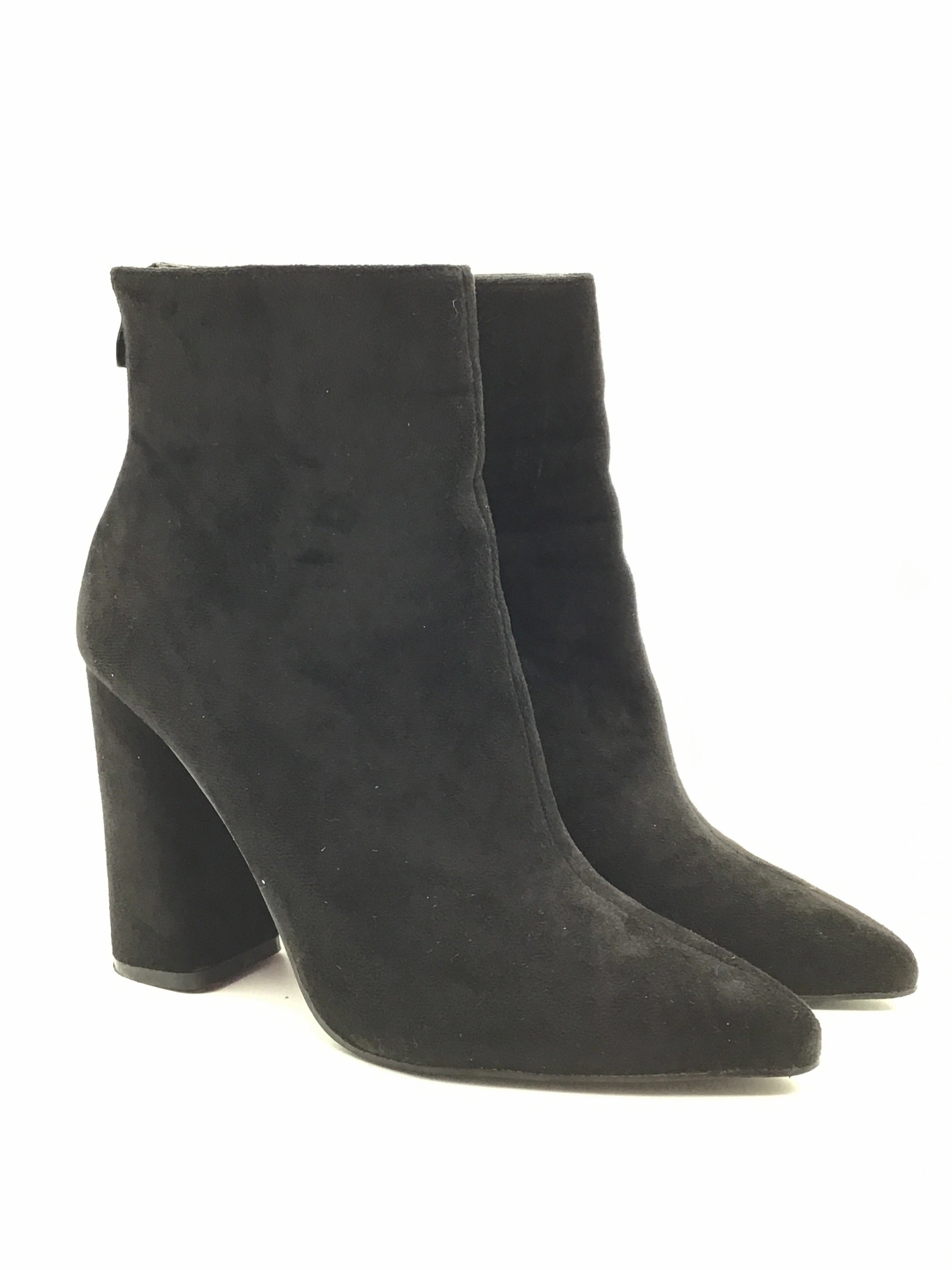 Boots Ankle Heels By Fashion Nova In Black, Size: 10 Contoured Footbed