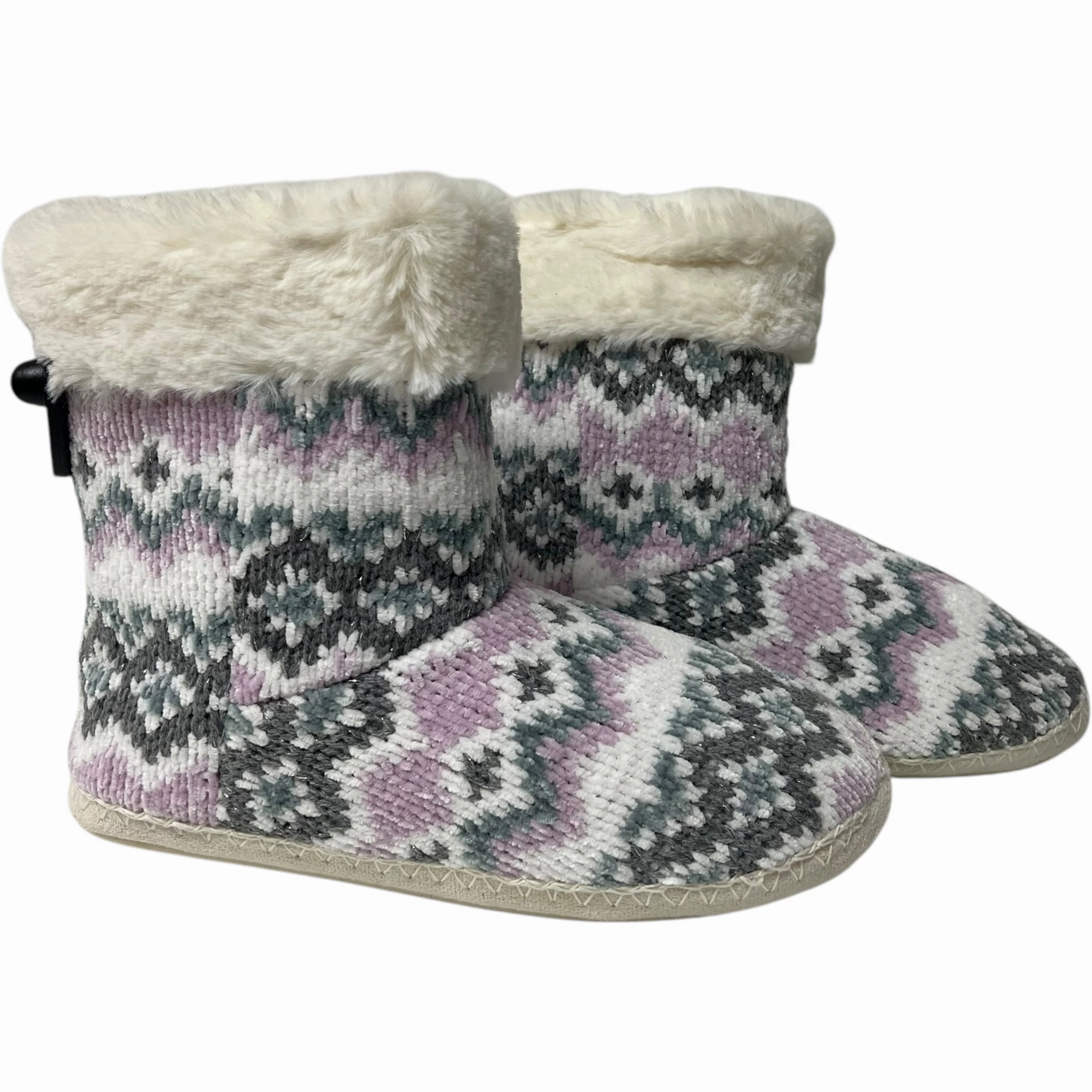 Hybrid style Boots Ankle Flats By Wayland Square In Grey & Purple, Size: