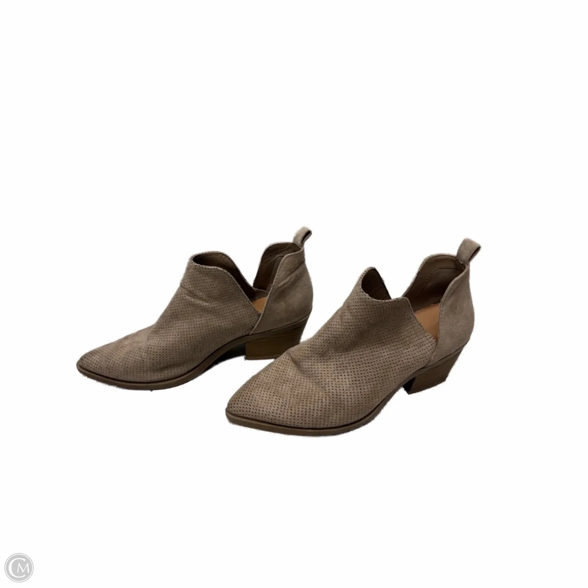 Boots Ankle Heels By Universal Thread In Beige, Size: 6.5 Reinforced Seams