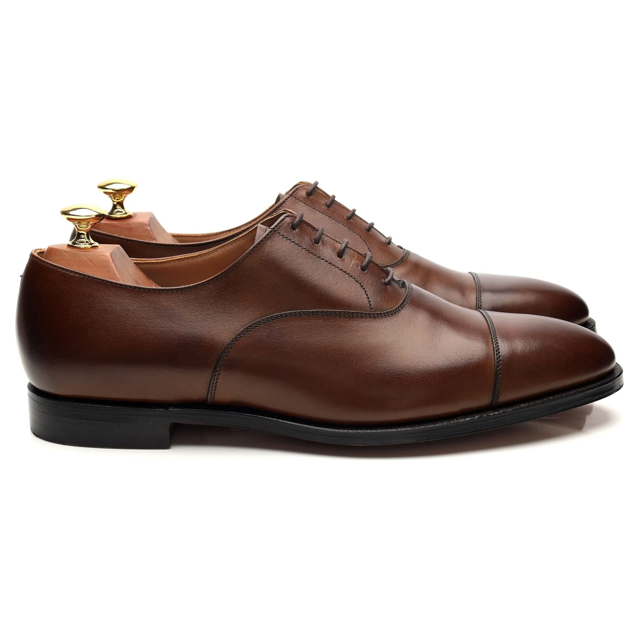 'Connaught' Dark Brown Leather Oxford UK 9 E