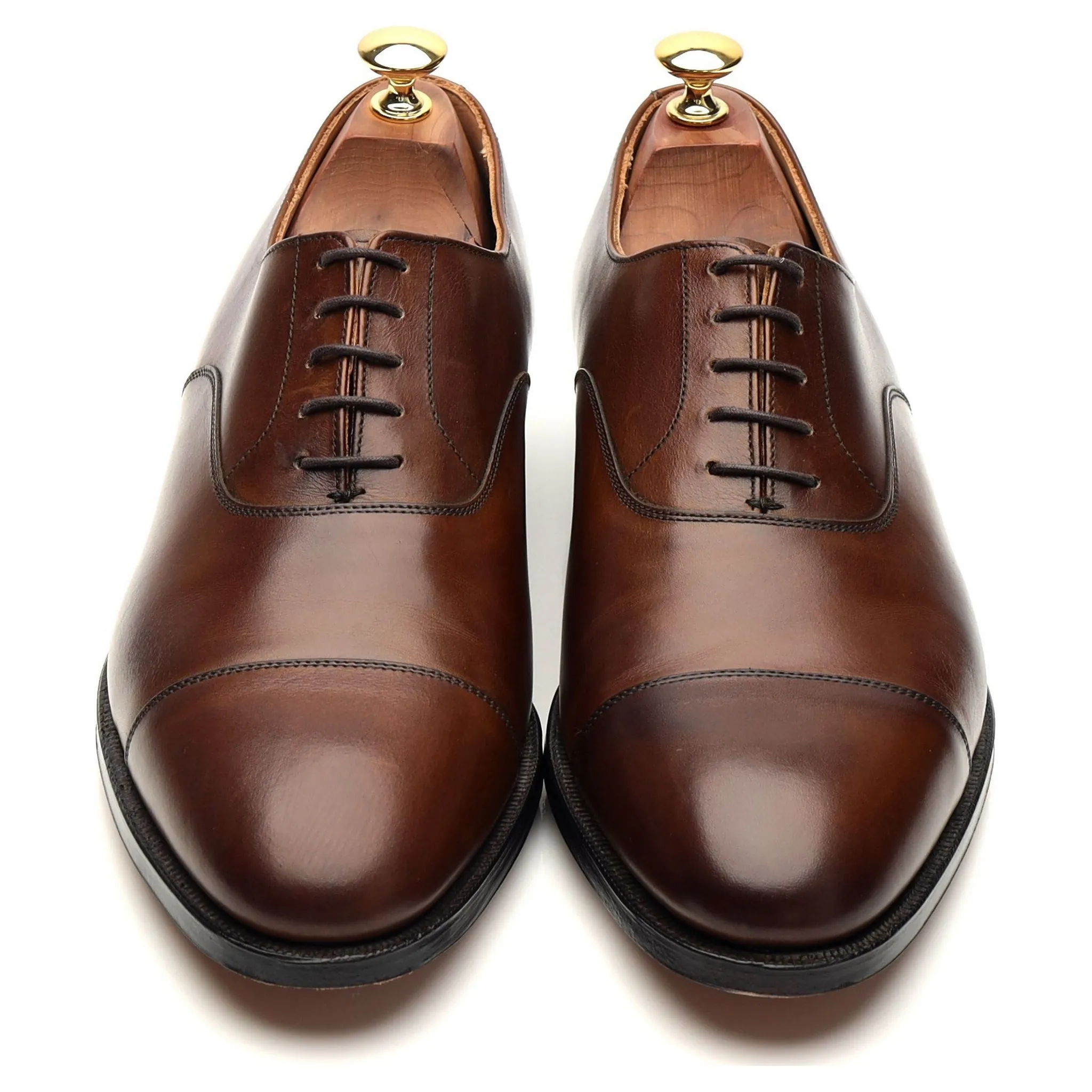 'Connaught' Dark Brown Leather Oxford UK 9 E