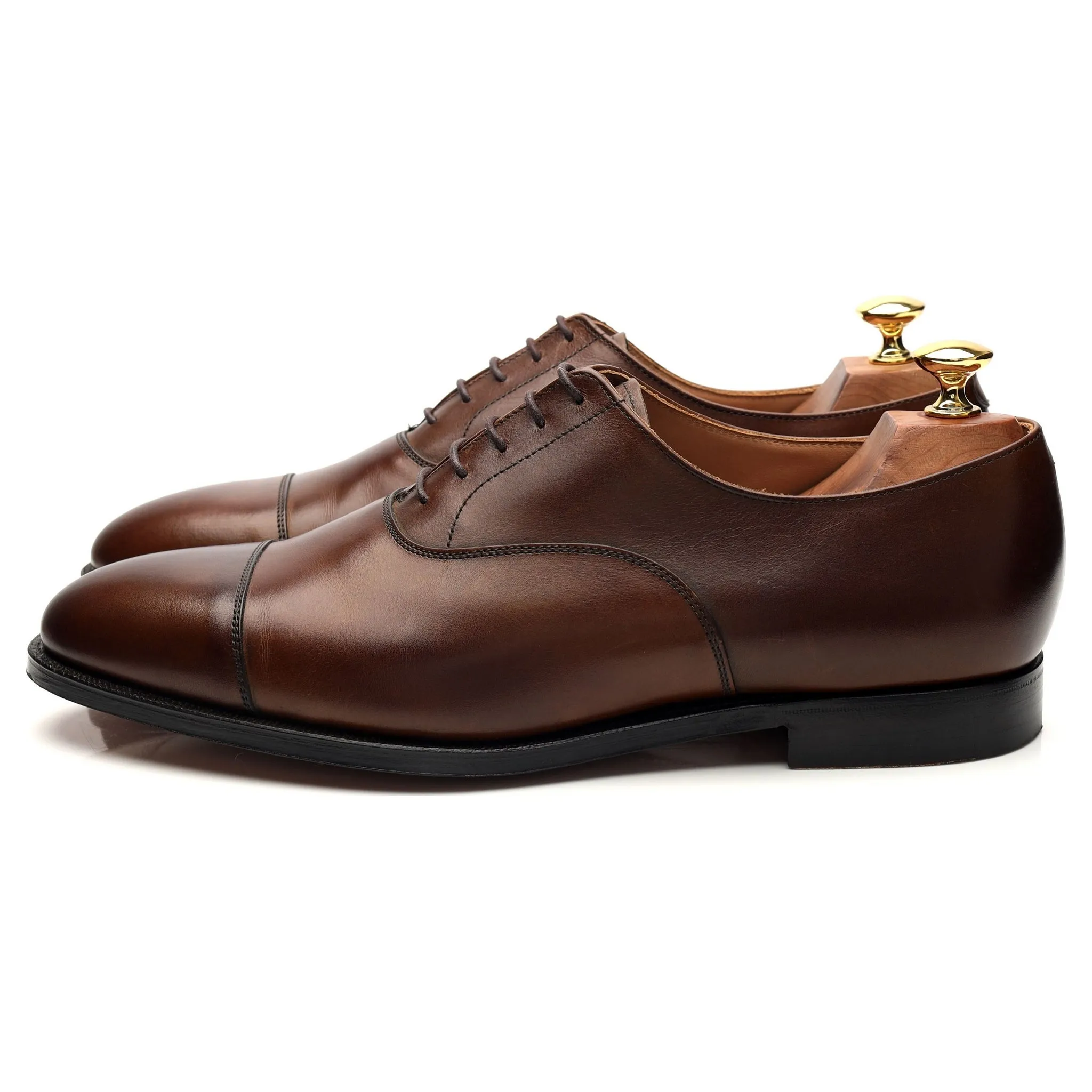 'Connaught' Dark Brown Leather Oxford UK 9 E