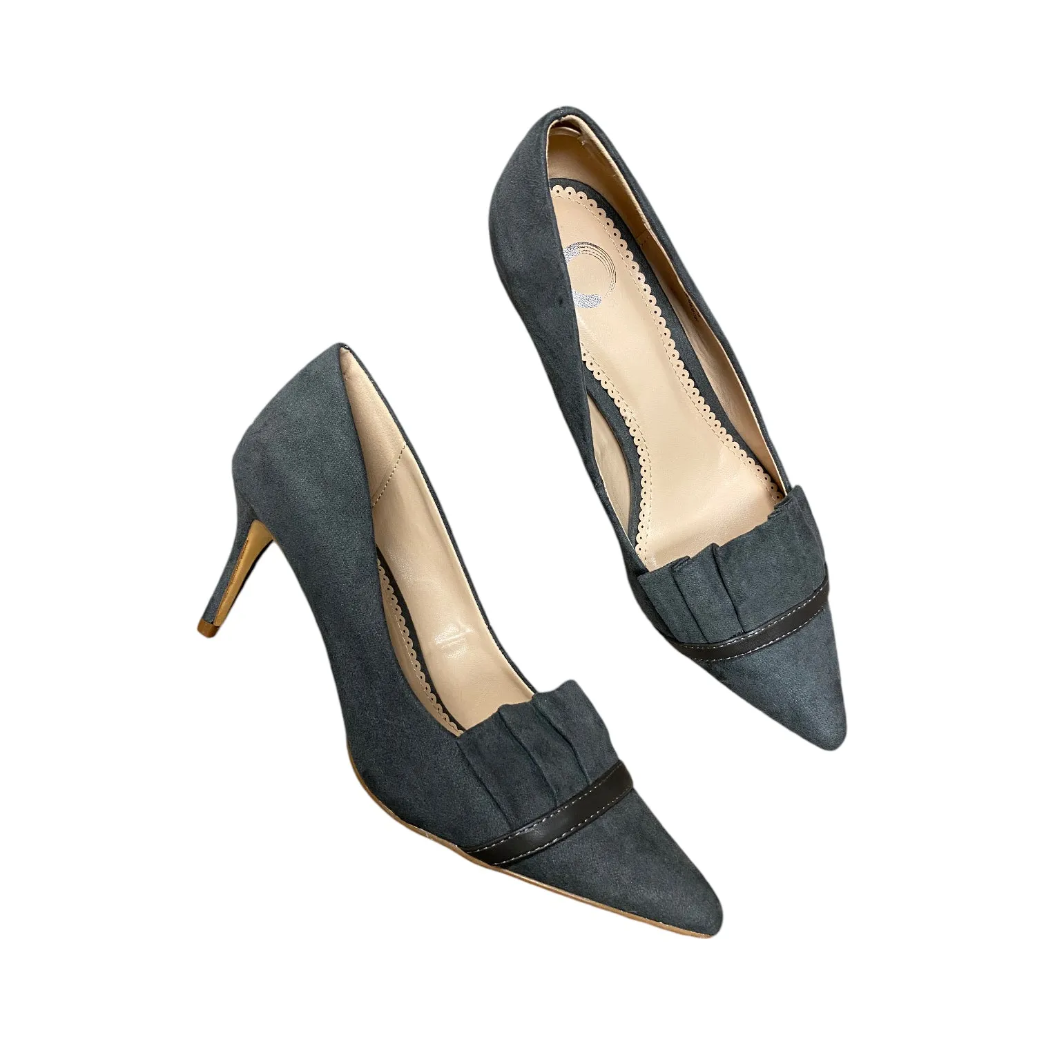 Shoes Heels Stiletto By Clothes Mentor In Grey, Size: 8 High Style Signature Touch