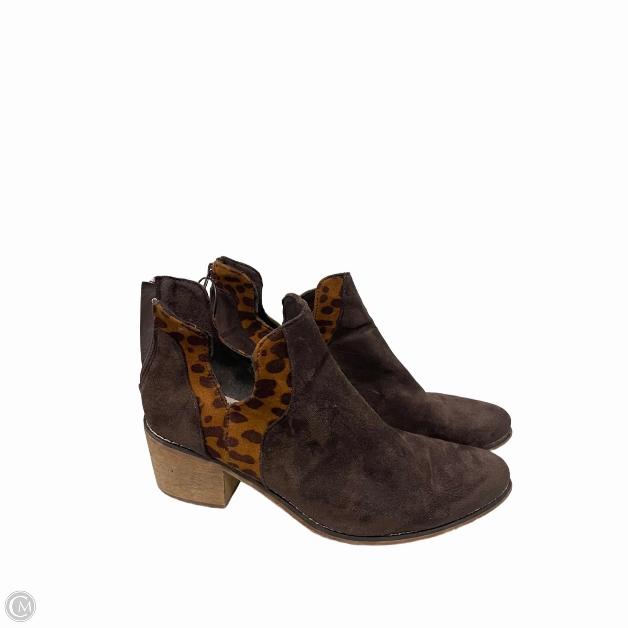 sweat-wicking Boots Ankle Heels By Pierre Dumas In Brown, Size: 9