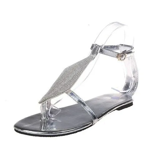 Crystal Buckle Pinched Toes Women's Platform Sandals Shoes for Women