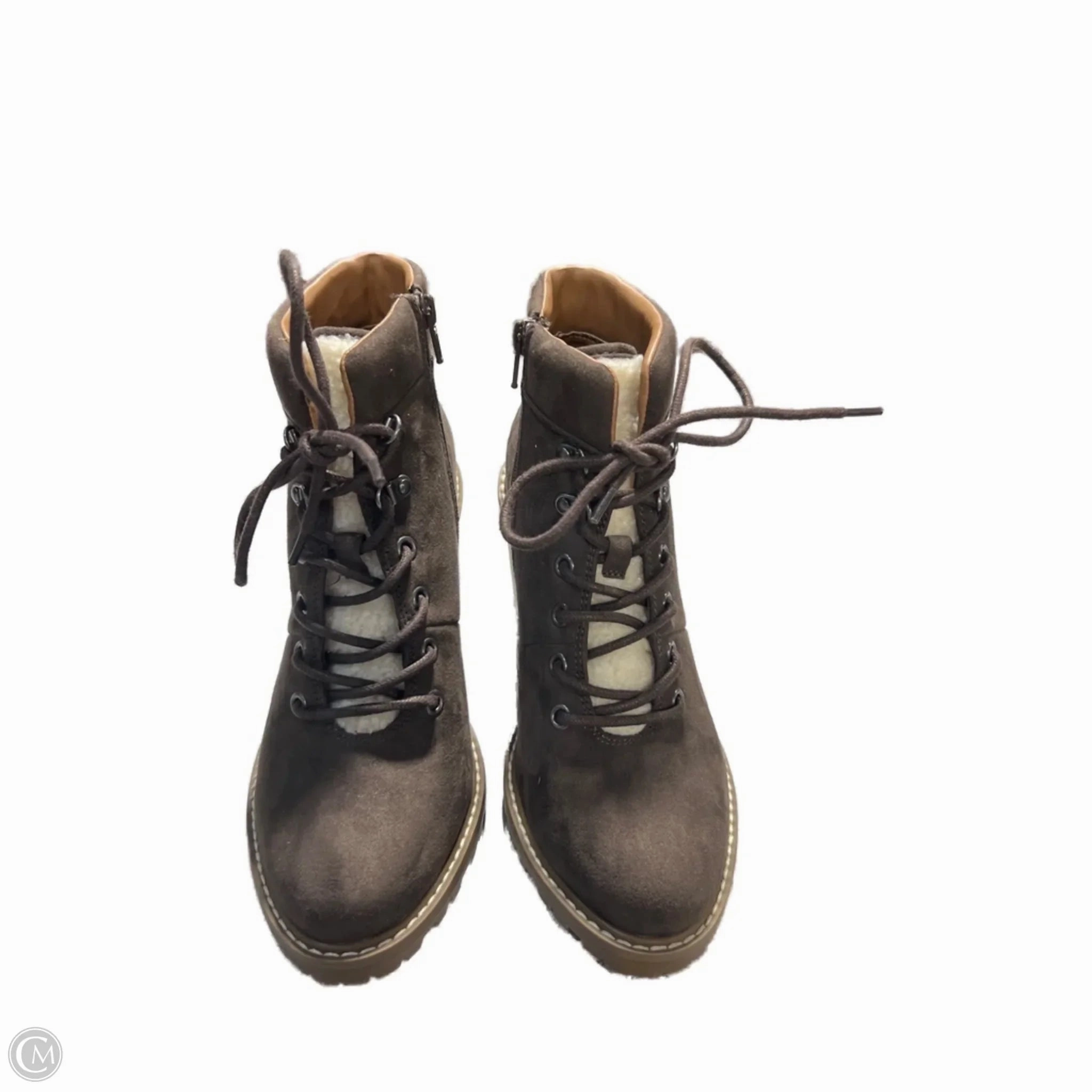Boots Ankle Heels By Cme In Brown, Size: 7.5 Breathable Sole Summer Friendly
