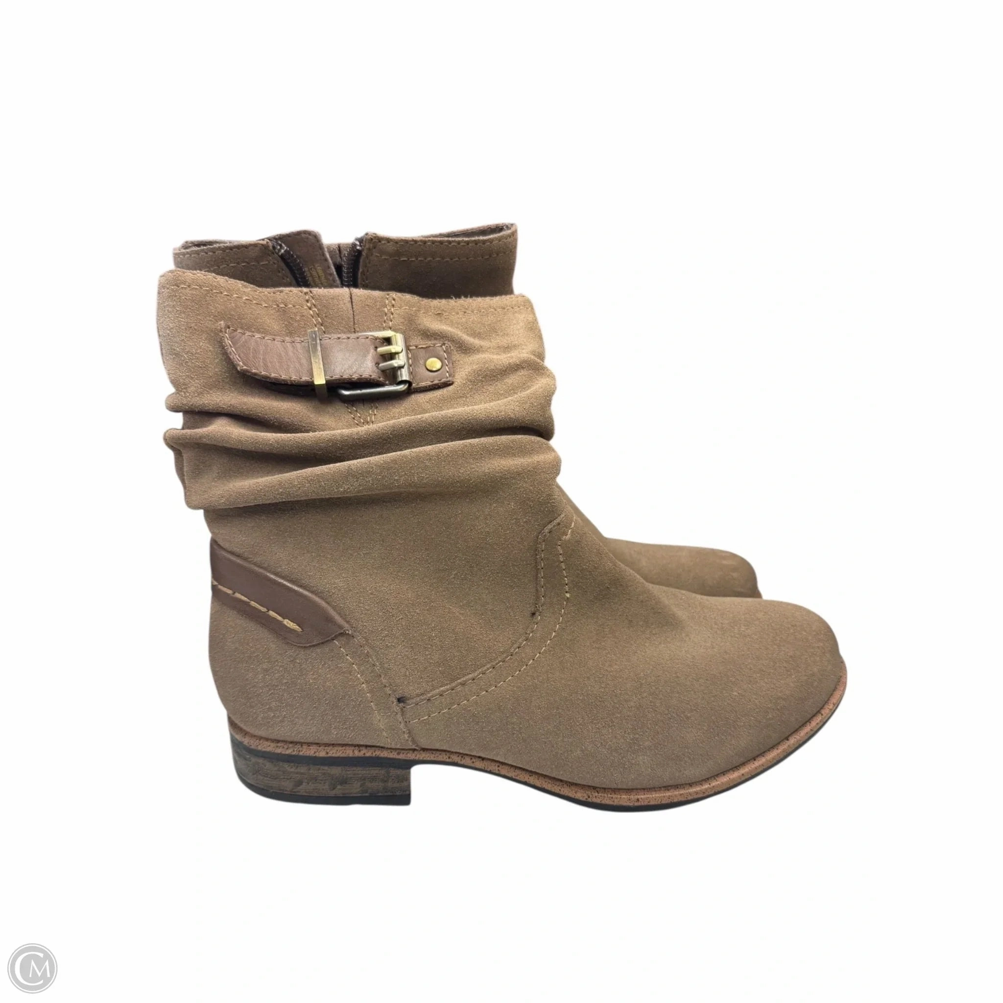Boots Ankle Flats By Earth In Brown, Size: 6.5 compression