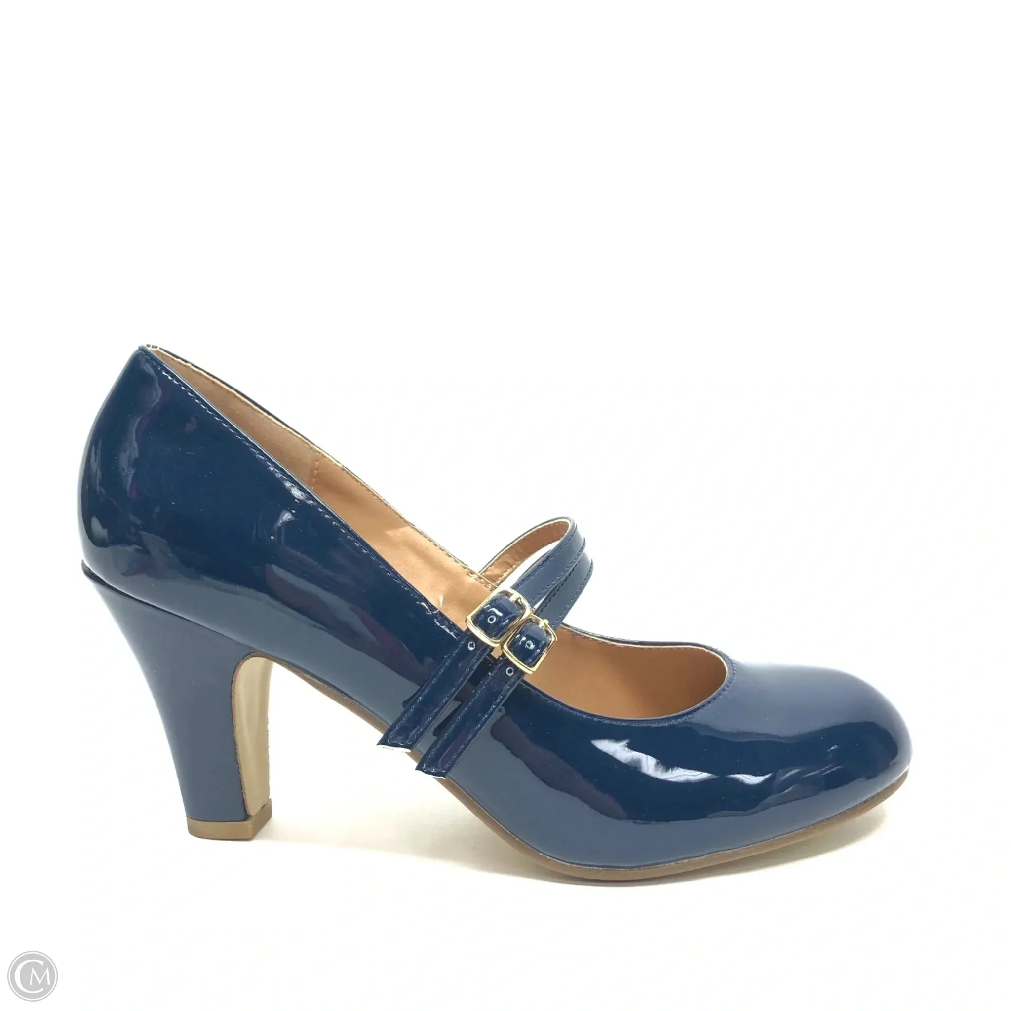 Classic Heels Shoes Heels Block By Journee In Blue, Size: 8