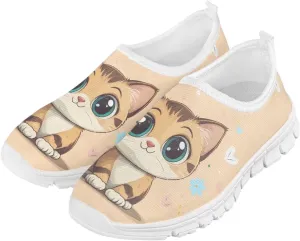 Cute Slip-On Walking Shoes for Children Soft Casual Flat Non-Slip Shoes Low-Top Outdoor Sneakers Boys Girls US Size 11-15