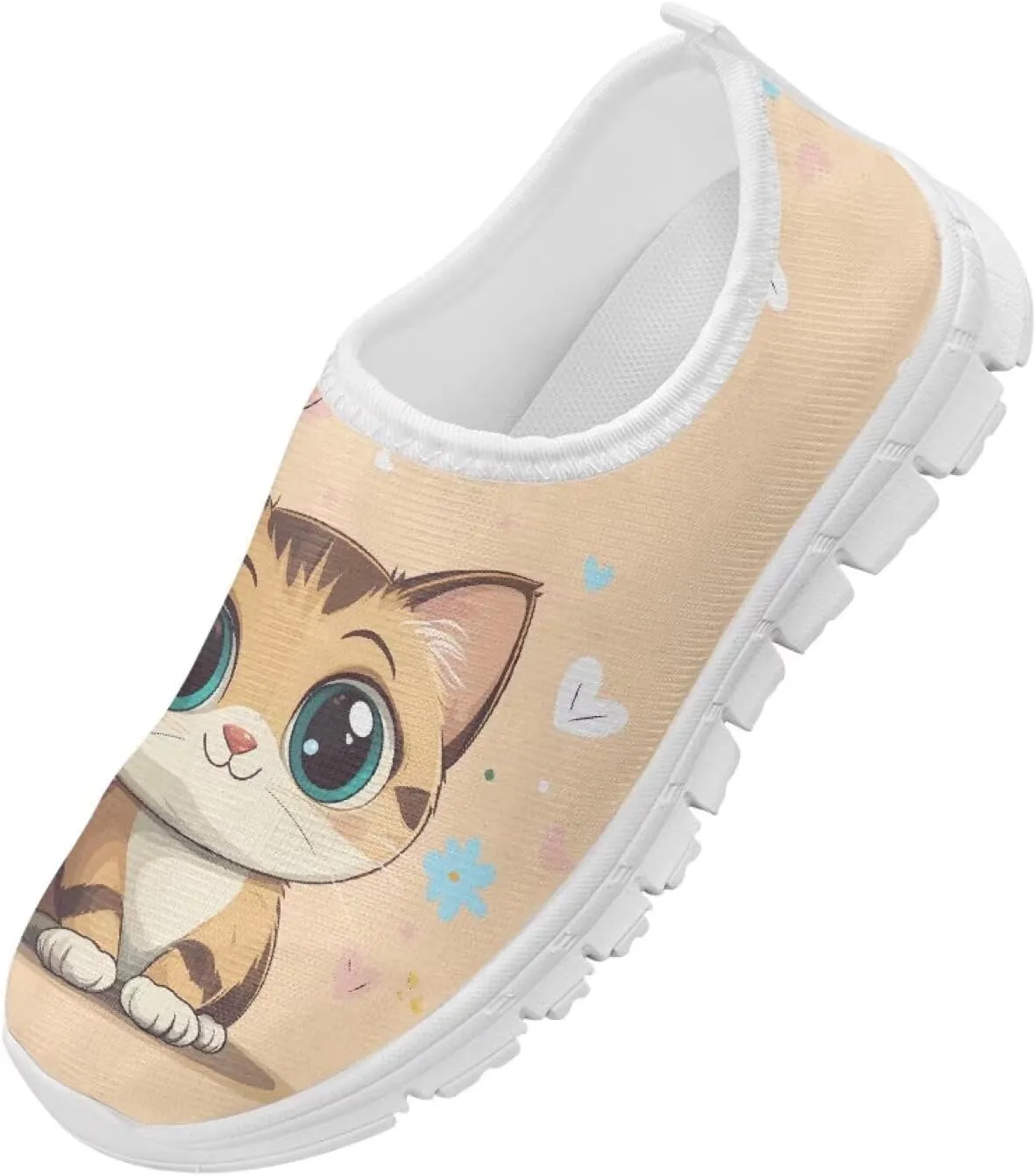 Cute Slip-On Walking Shoes for Children Soft Casual Flat Non-Slip Shoes Low-Top Outdoor Sneakers Boys Girls US Size 11-15