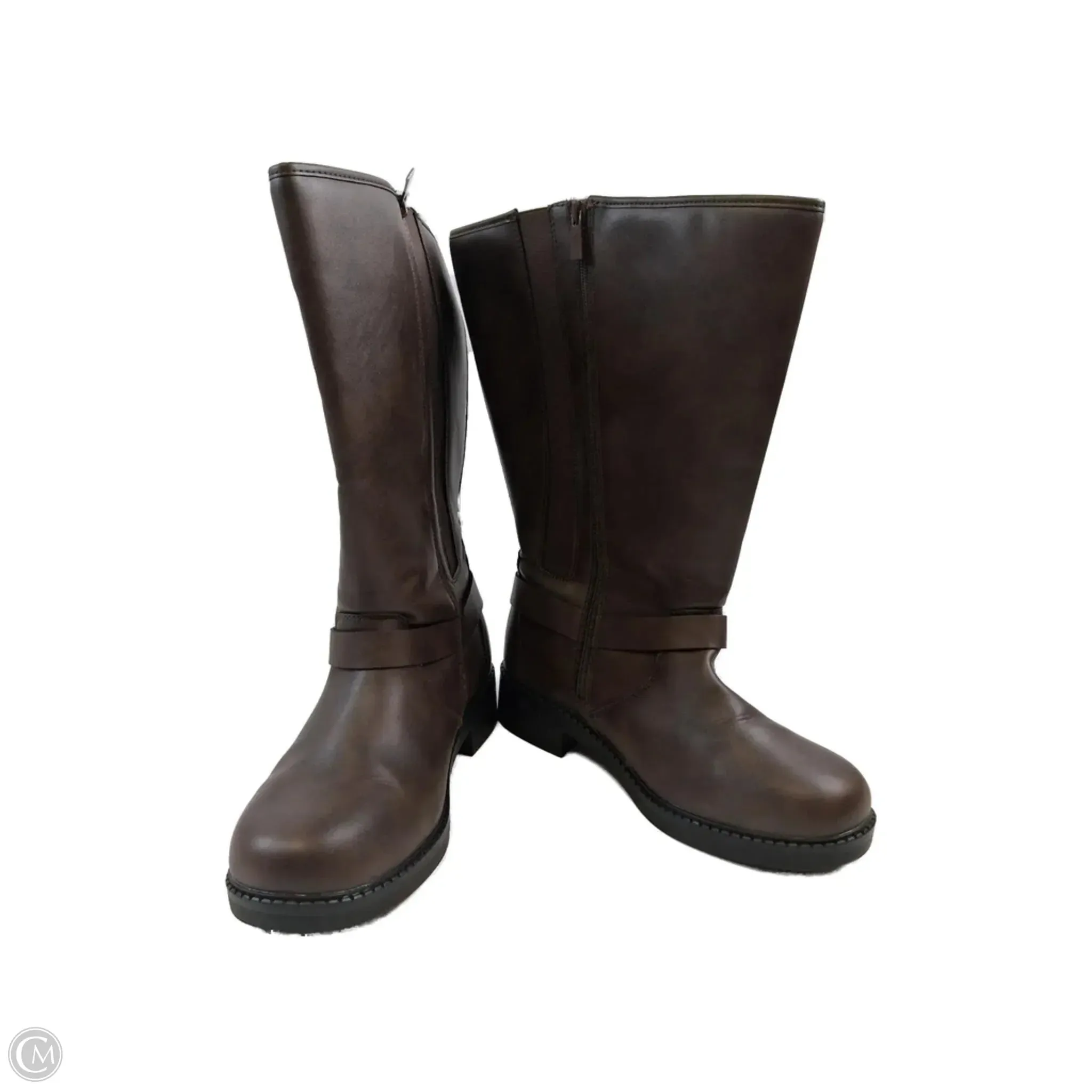 Boots Mid-calf Flats By Torrid In Brown, Size: 10 Cozy Design Party Wardrobe