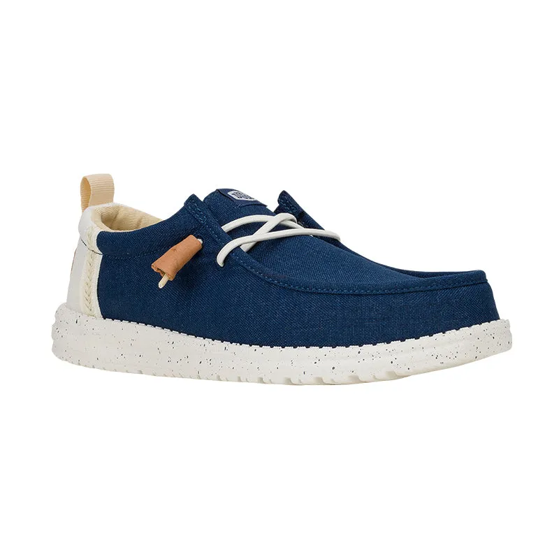 Street Ready Daily Casual Men's Wally Craft Linen Sargasso Blue/White