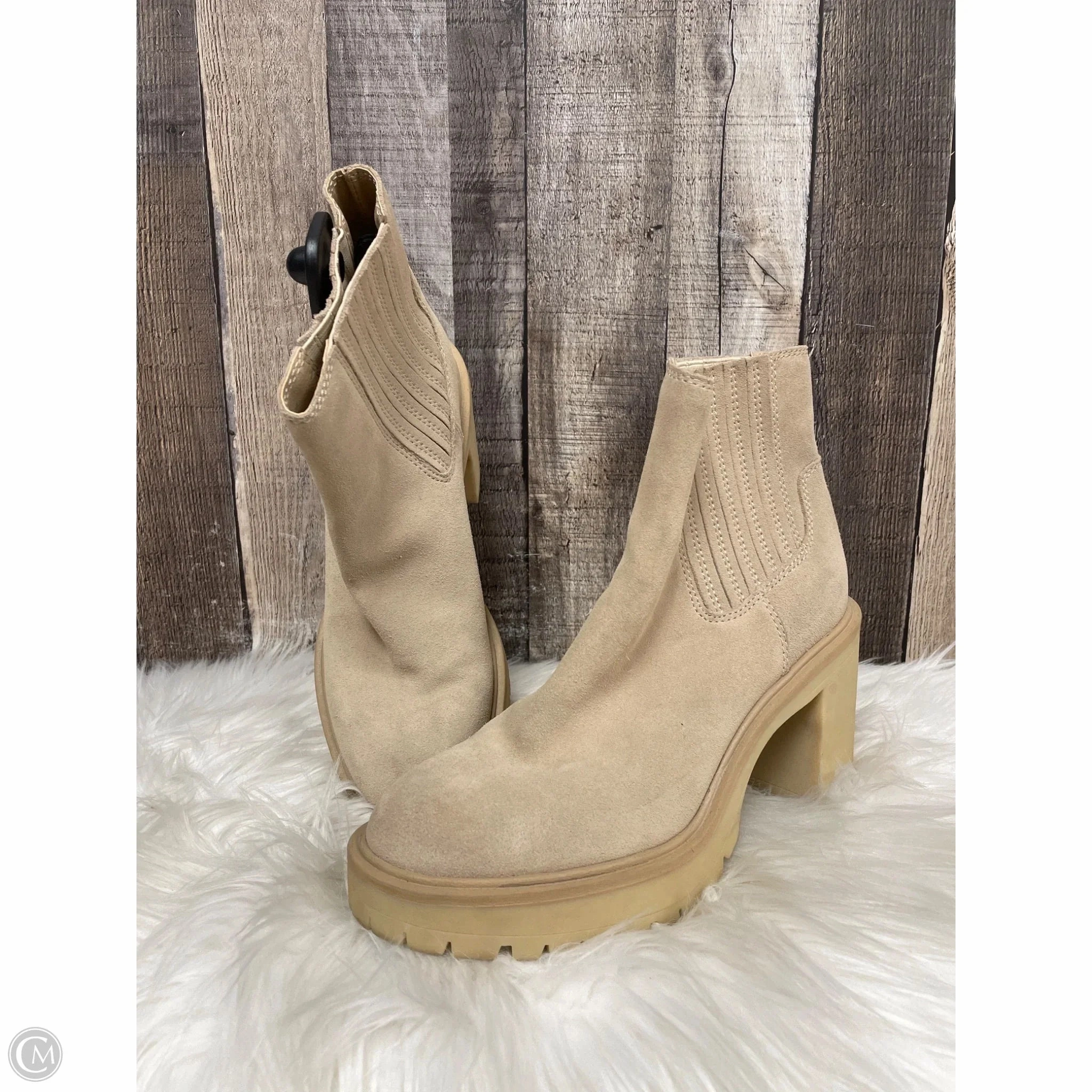 Boots Ankle Heels By Dolce Vita In Tan, Size: 8 Comfort Backing Casual Wear