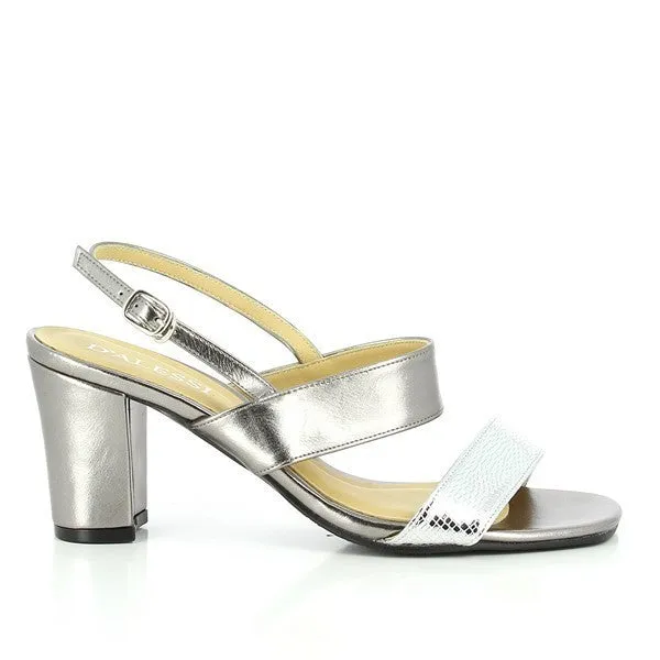 Dalessi Ditto Pewter Slingback Sandals