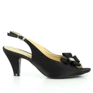 Dalessi Duedrop Black Slingback Heels