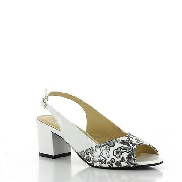 Dalessi Duprey White Slingback Sandals
